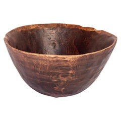 Tribal Wooden Bowl, Strongly Figured Wood, Tuareg, West Africa, Mid-20th Century