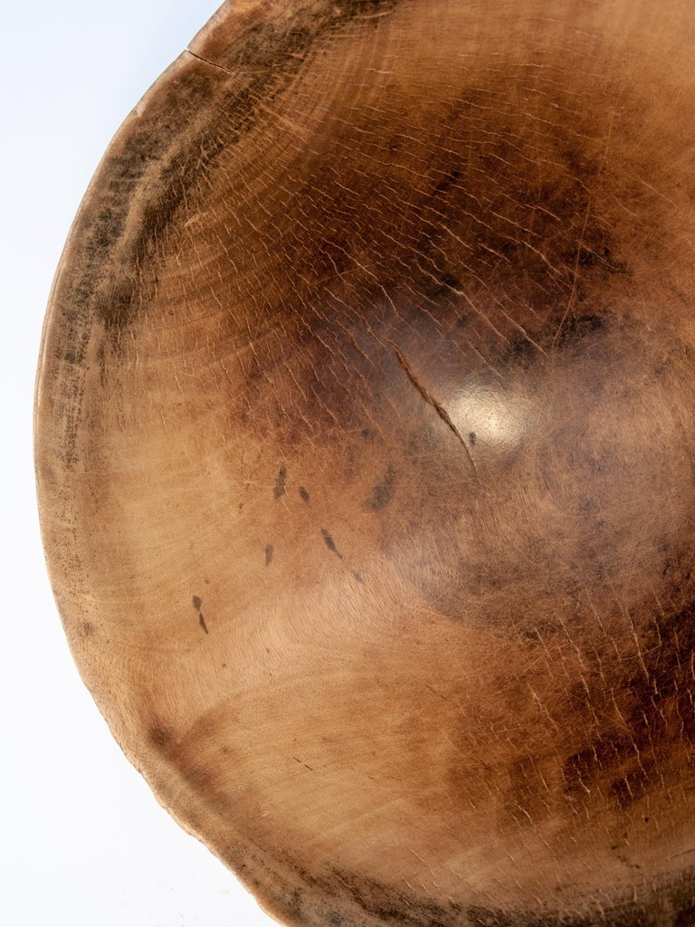 Tribal Wooden Bowl with Carved Design, Tuareg of West Africa, Mid20th