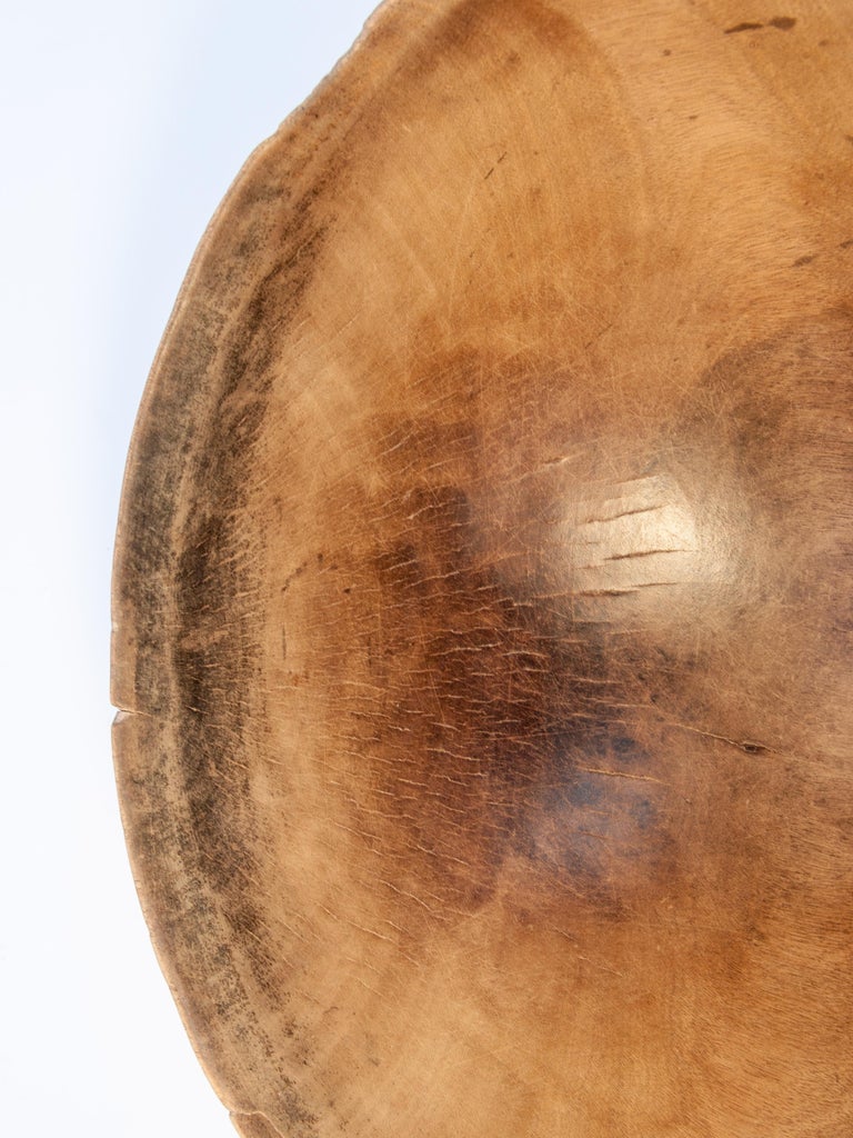 Tribal Wooden Bowl with Carved Design, Tuareg of West Africa, Mid20th
