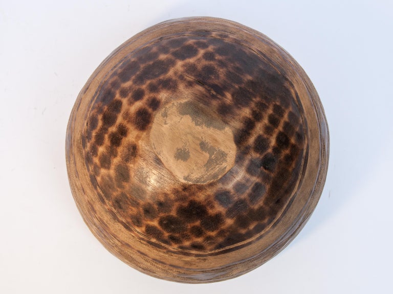 Tribal Wooden Bowl with Carved Design, Tuareg of West Africa, Mid20th
