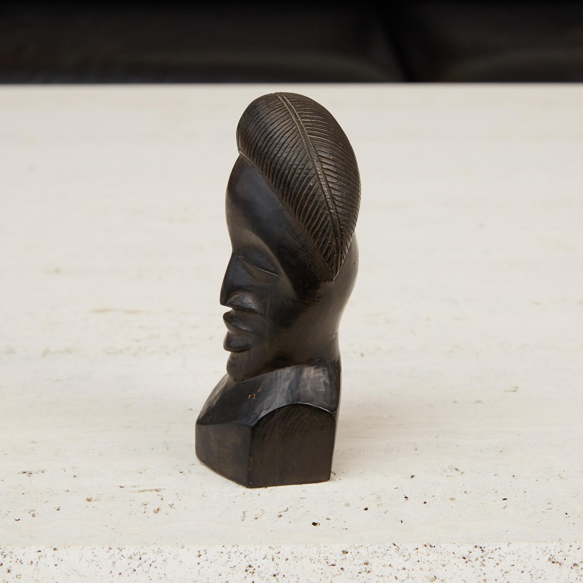 20th Century Tribal Wooden Bust