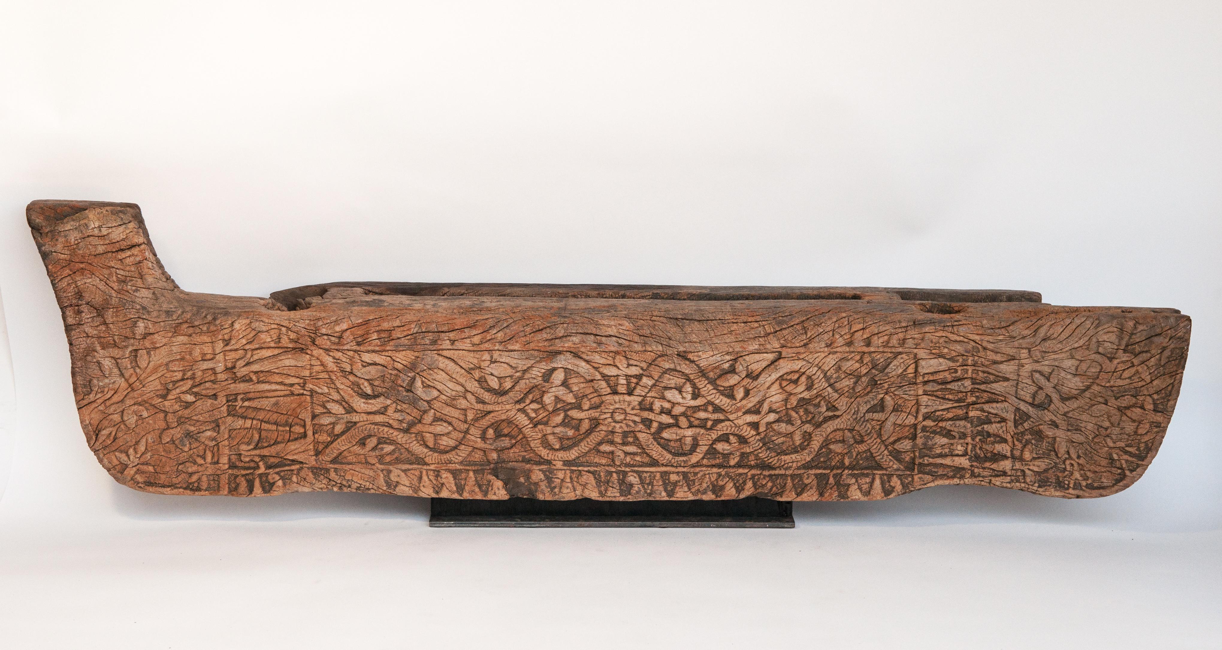 Tribal Wooden Carving from Flores, Indonesia, Early-Mid 20th Century, Mounted 12