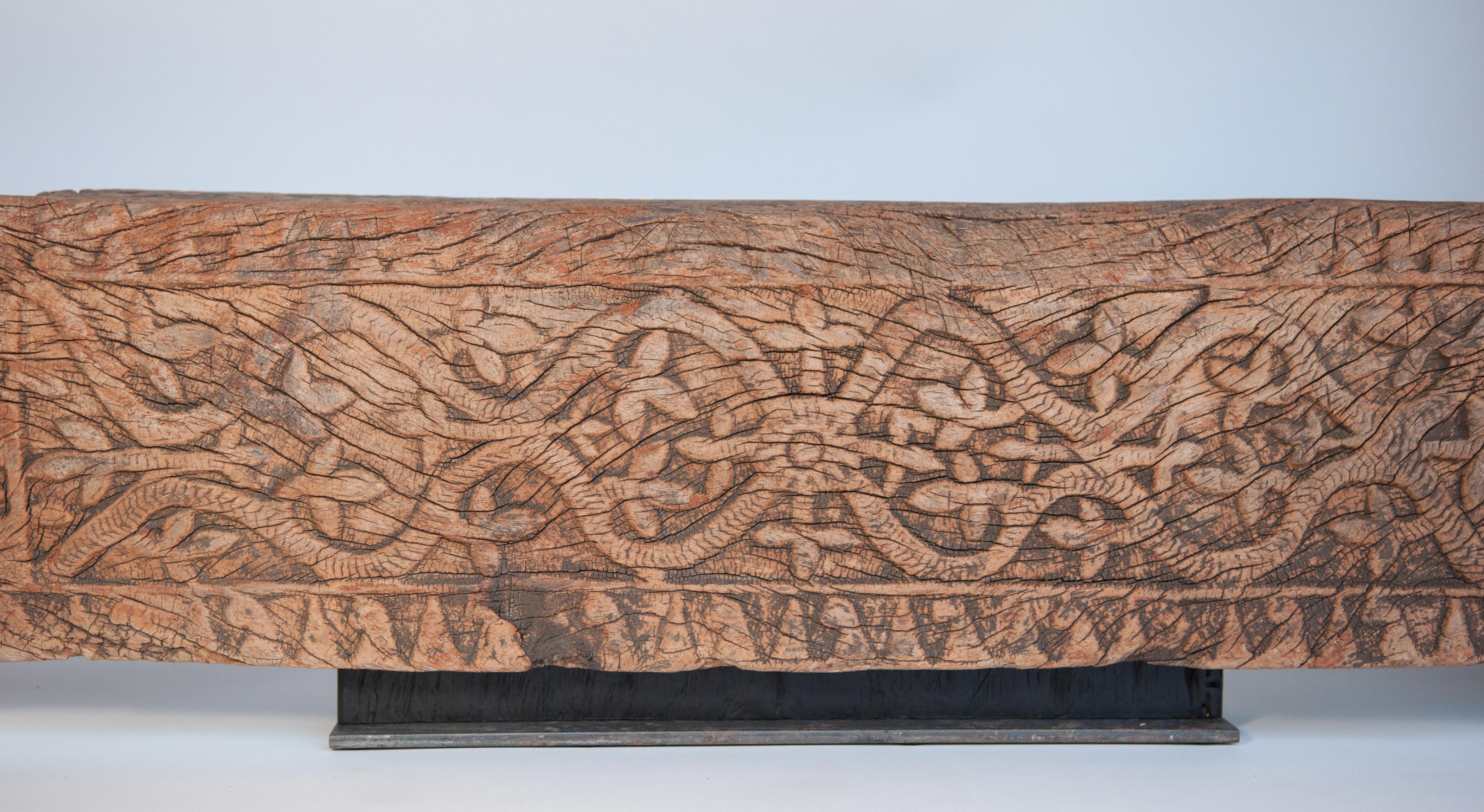 Indonesian Tribal Wooden Carving from Flores, Indonesia, Early-Mid 20th Century, Mounted