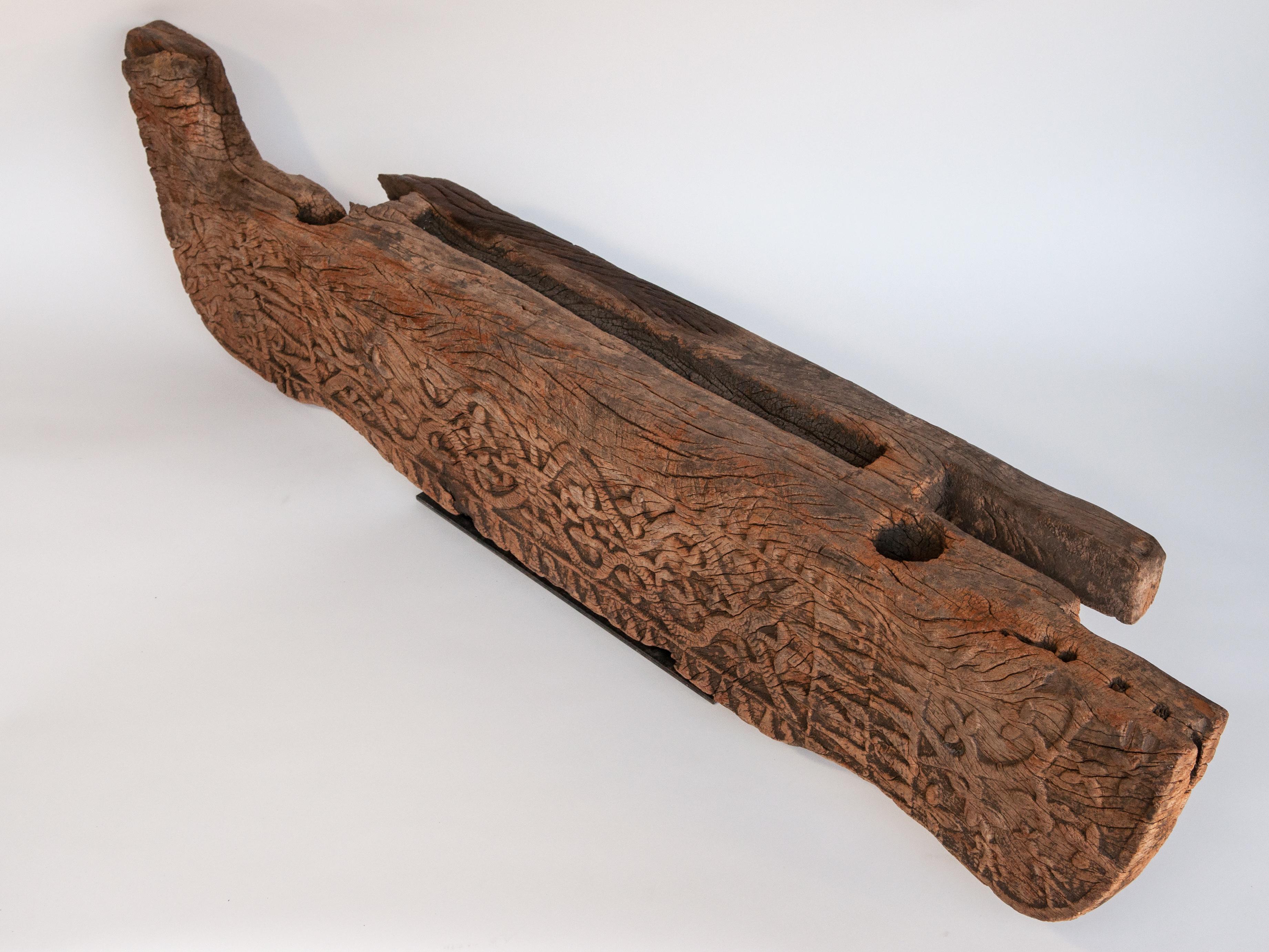 Tribal Wooden Carving from Flores, Indonesia, Early-Mid 20th Century, Mounted 2
