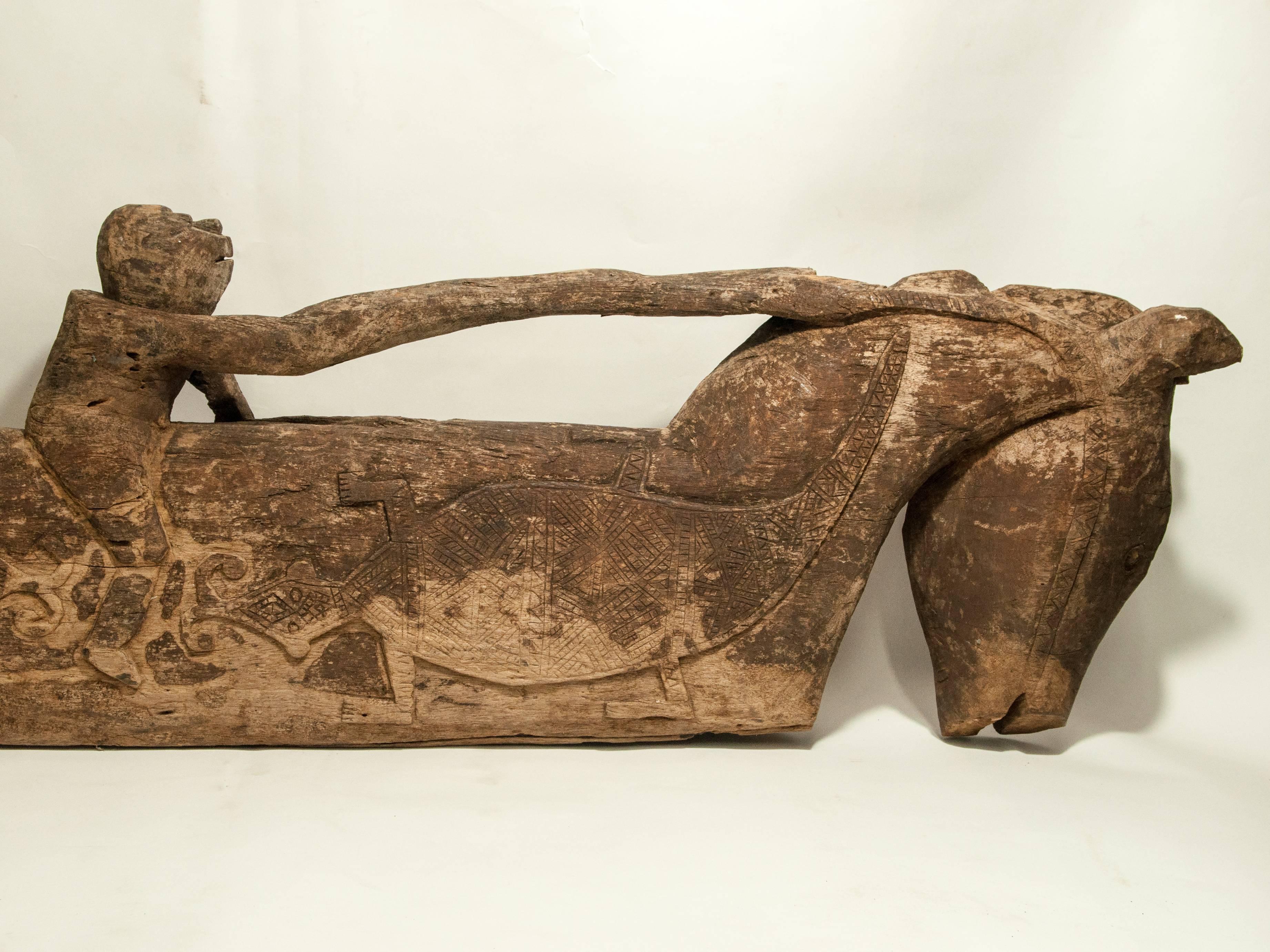 Tribal Wooden Horse & Rider, Central Flores, Indonesia, Early-Mid 20th Century 5