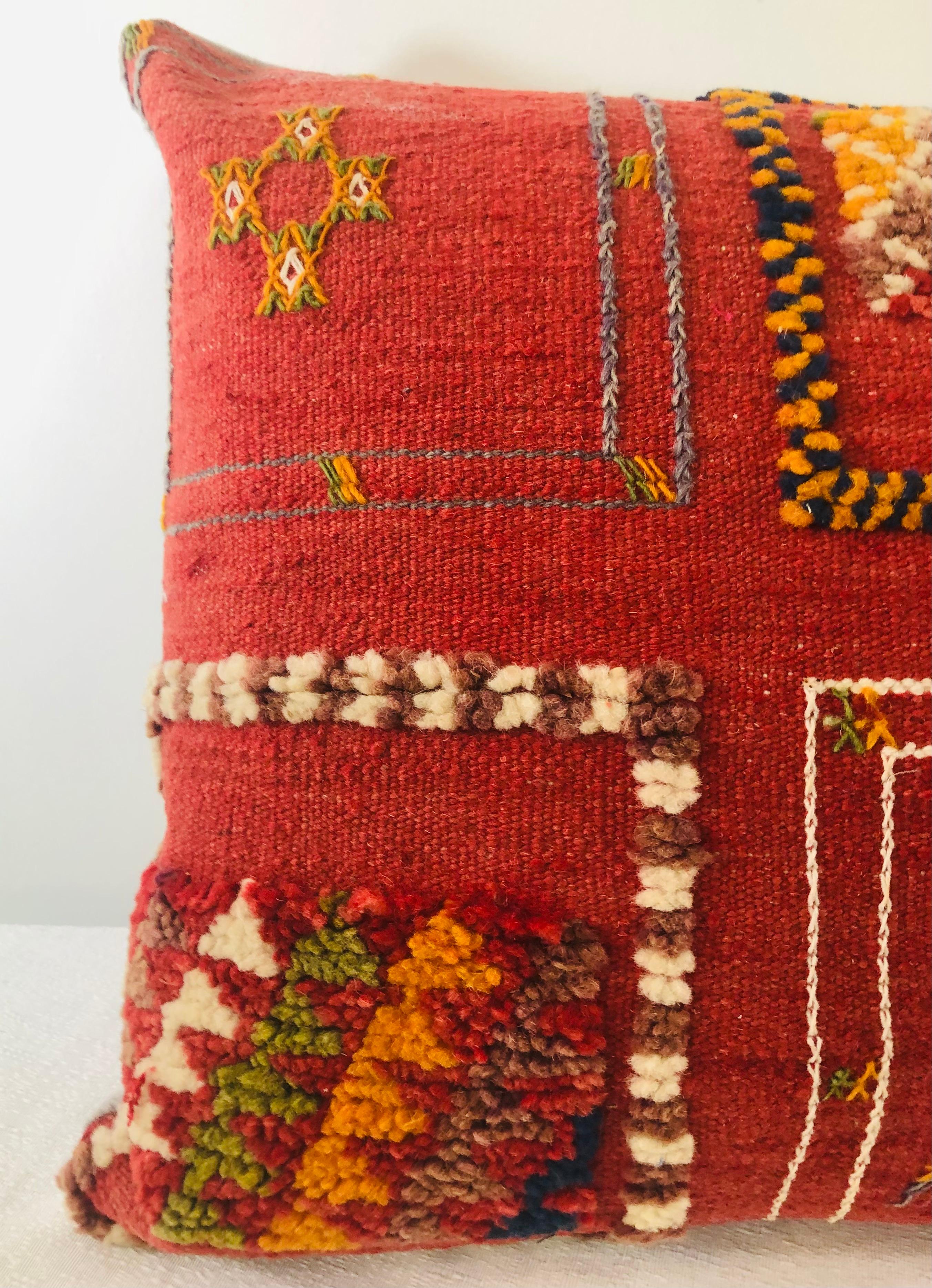 Tribal Wool Vintage Kilim Cushion In Good Condition In Plainview, NY