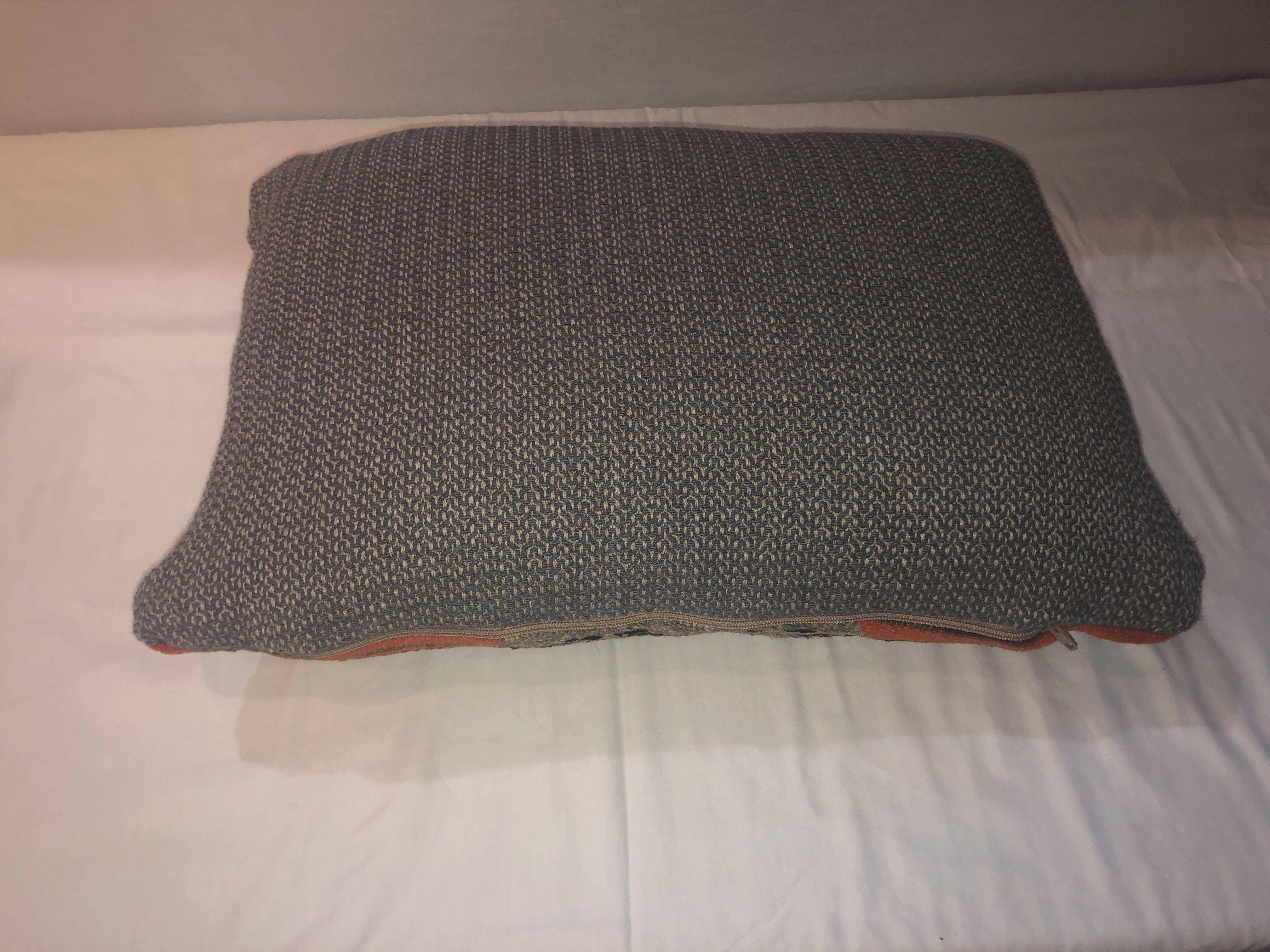 Late 20th Century Tribal Wool Vintage Kilim Cushion For Sale