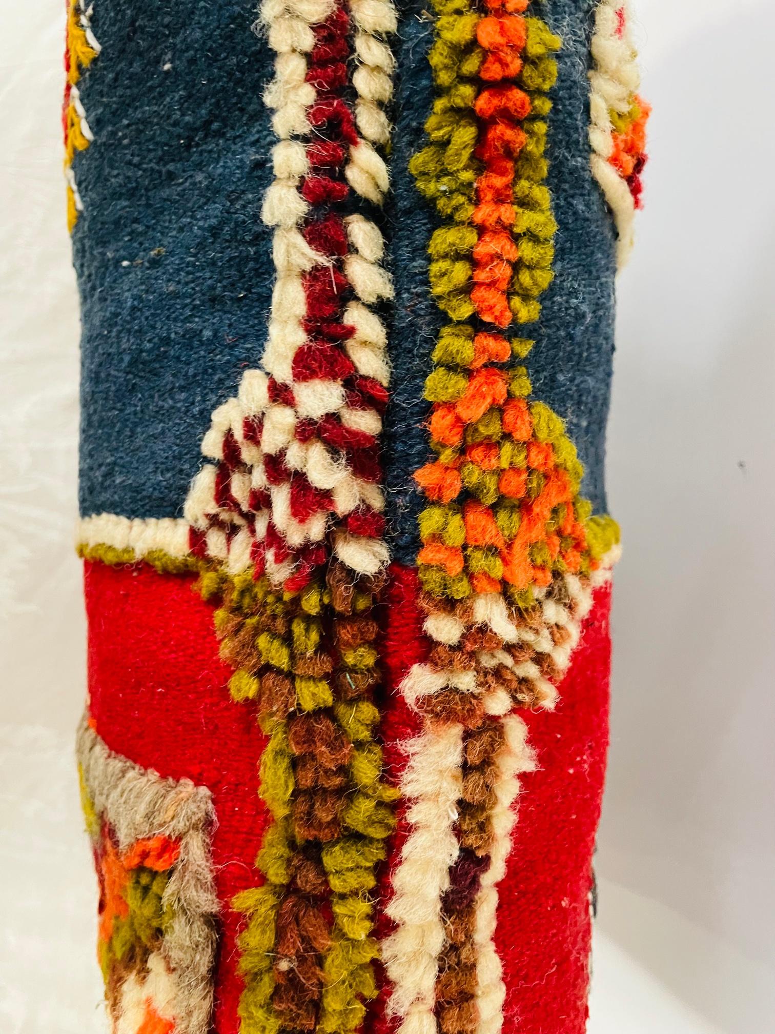 Stammeswolle Vintage Kilim Kissen oder Kopfkissen, ein Paar im Angebot 3