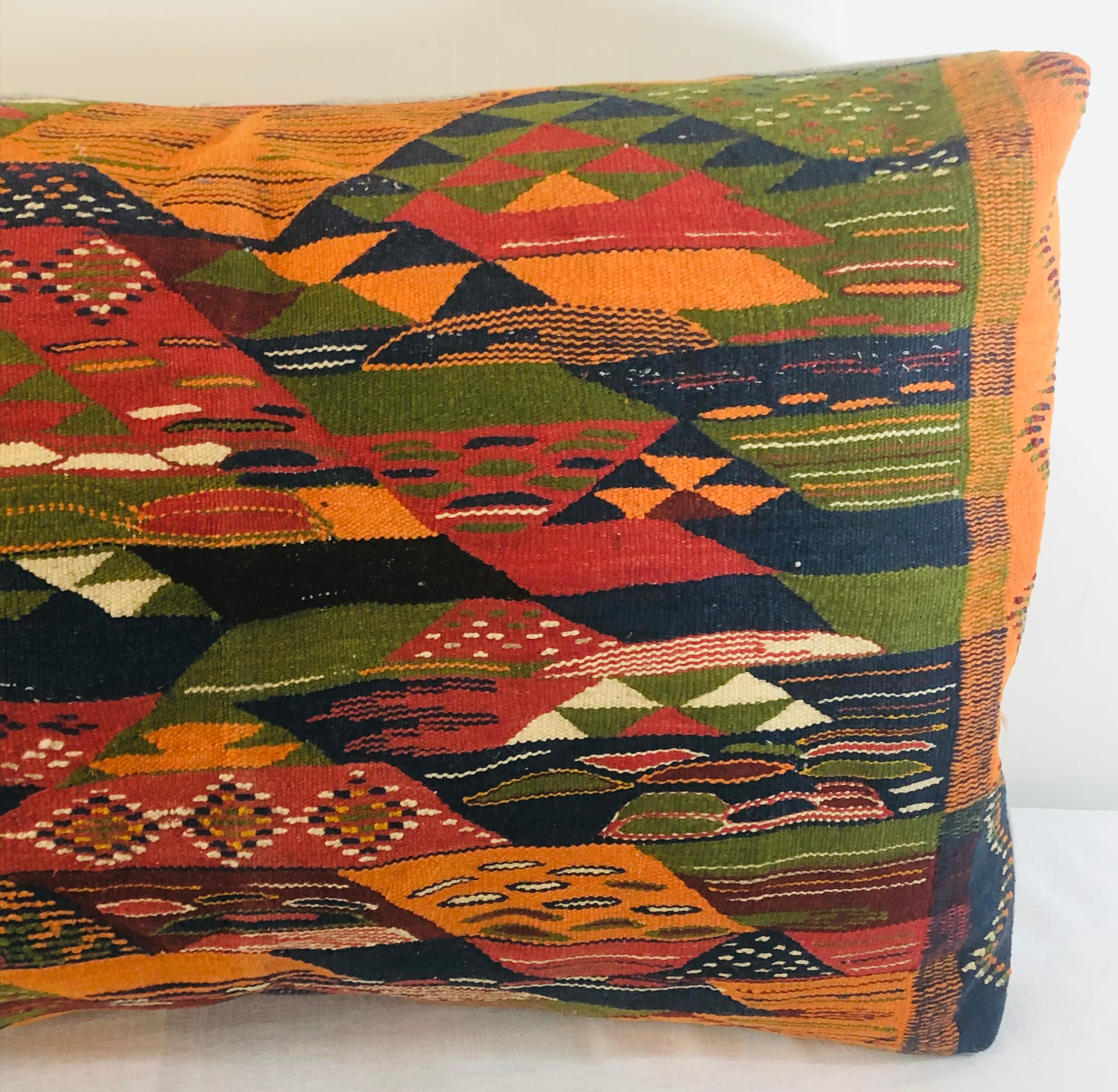 Tribal Wool Vintage Kilim Cushions, a Pair 4