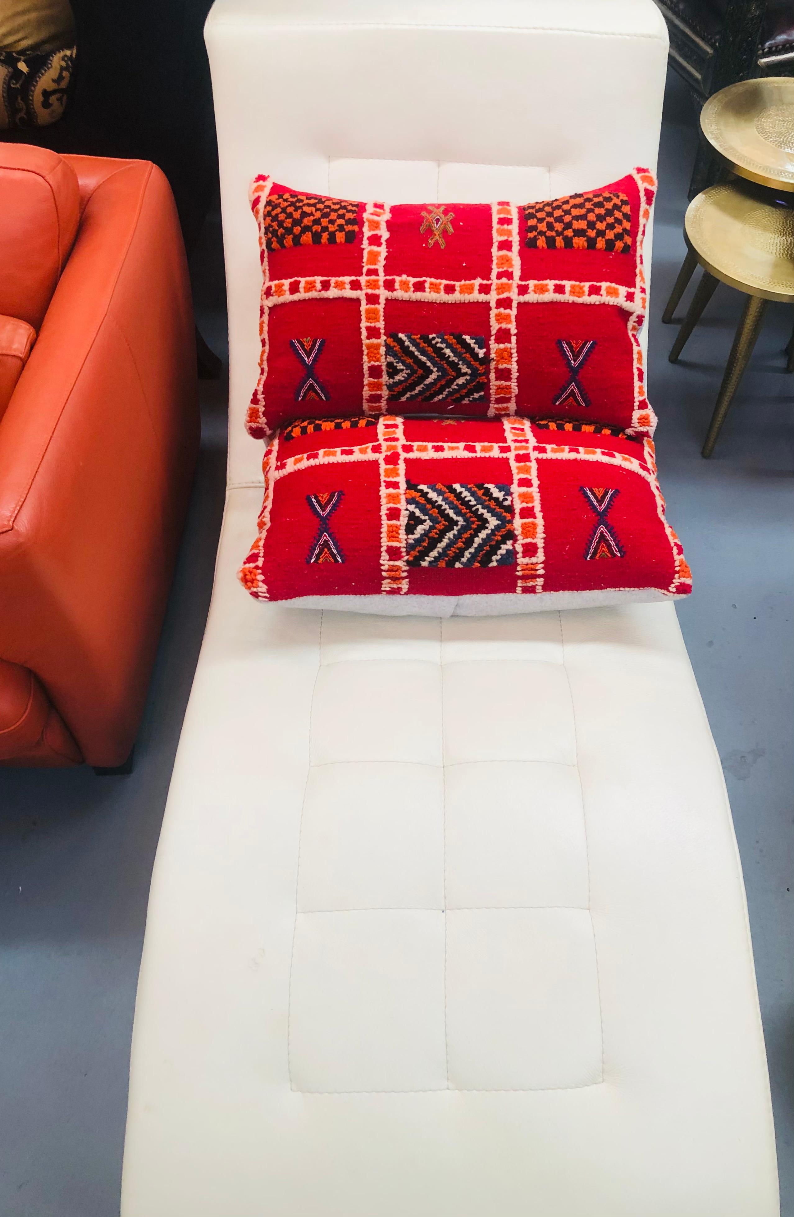 Tribal Wool Vintage Kilim Cushions, a Pair For Sale 8