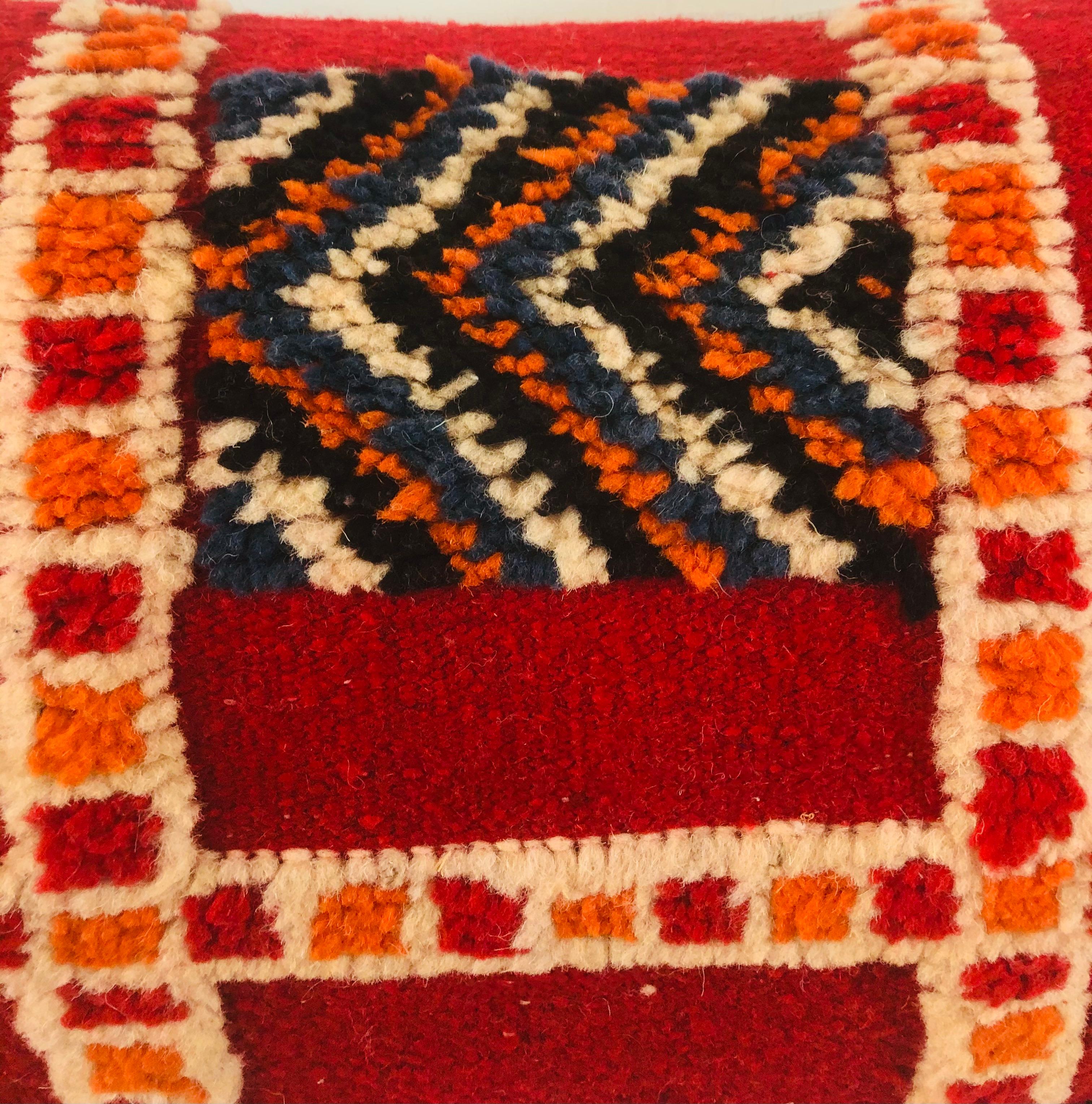 Late 20th Century Tribal Wool Vintage Kilim Cushions, a Pair For Sale