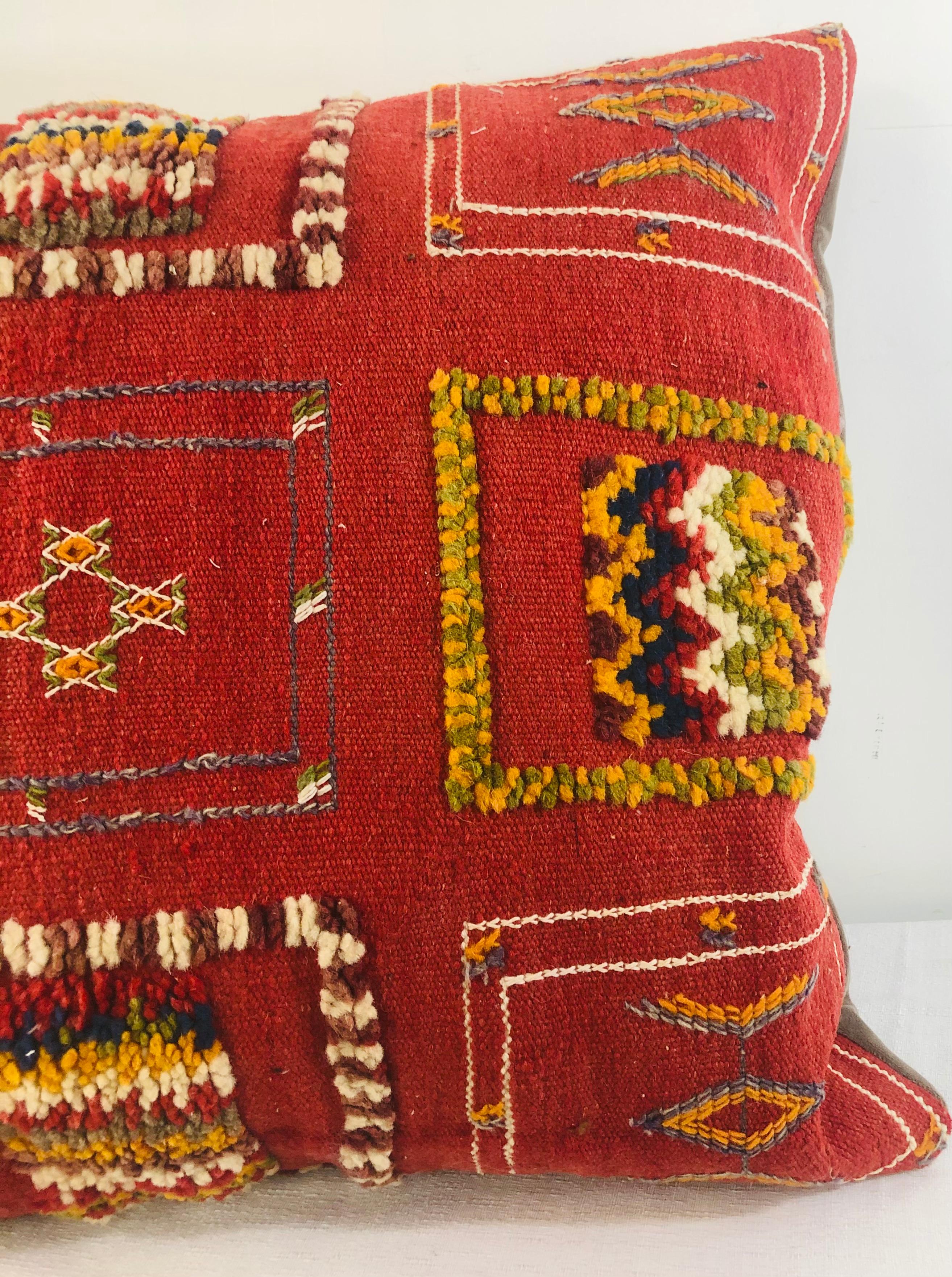 Late 20th Century Tribal Wool Vintage Kilim Cushions, a Pair