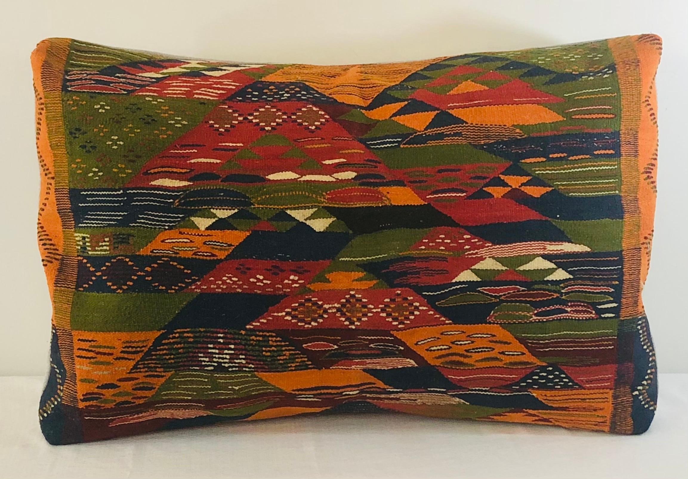 Tribal Wool Vintage Kilim Cushions, a Pair 2