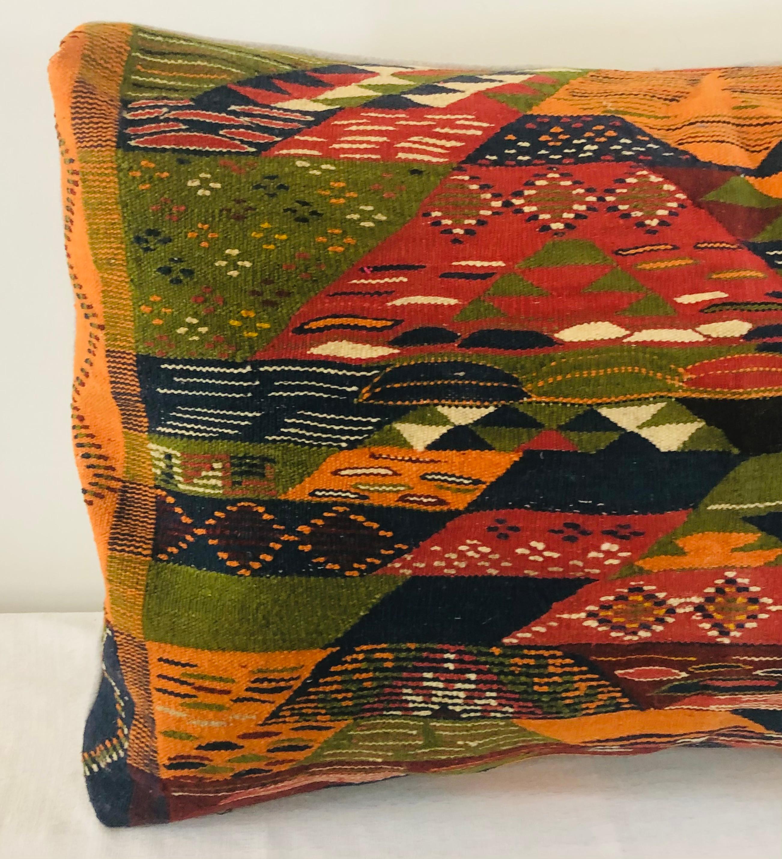 Tribal Wool Vintage Kilim Cushions, a Pair 3