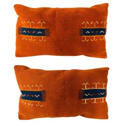 Tribal Wool Vintage Kilim Cushions, a Pair