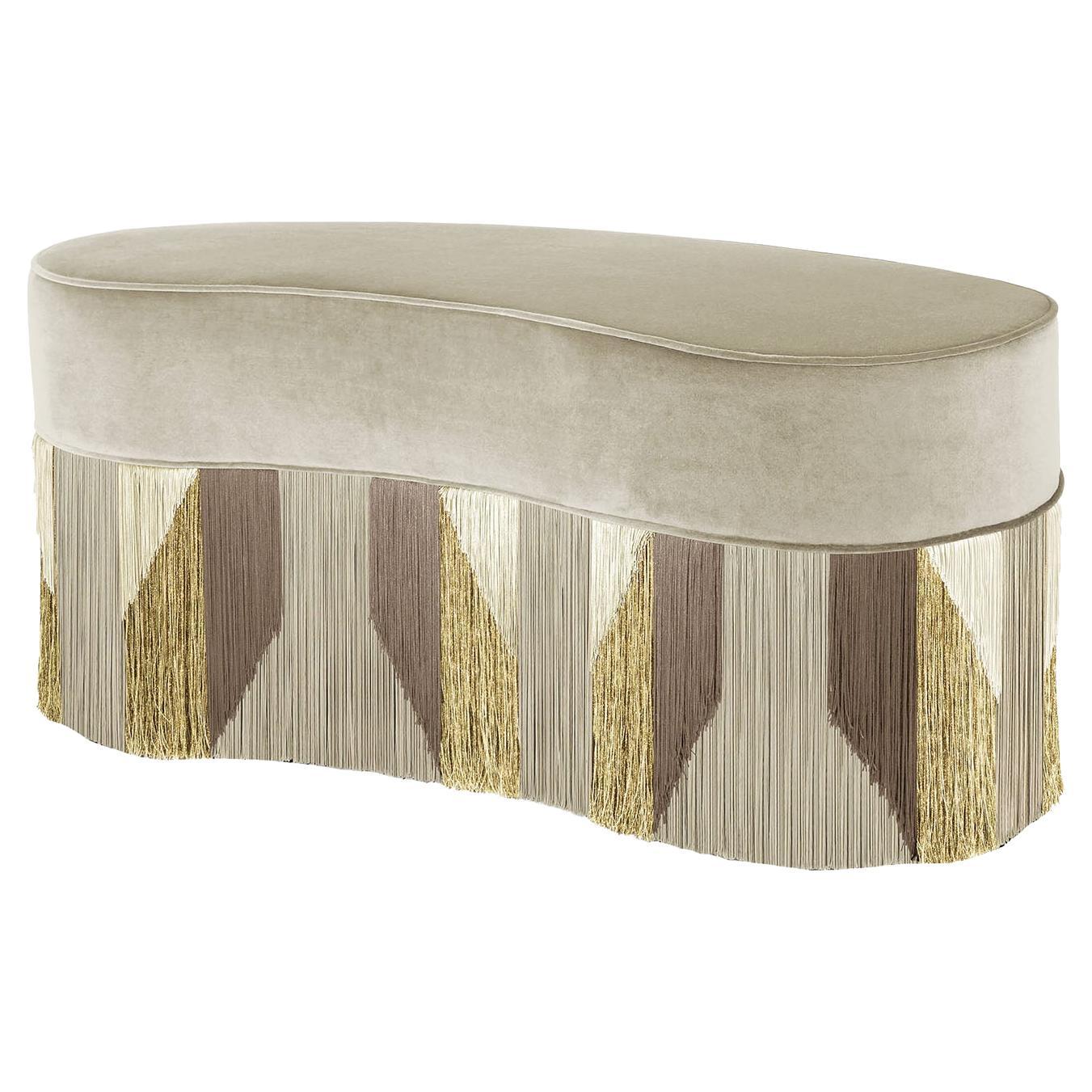 Tribe Beige Bean Bench by Lorenza Bozzoli For Sale