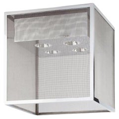 TRIBECA-4 polished chrome plated brass - chrome reflector ribbed glass