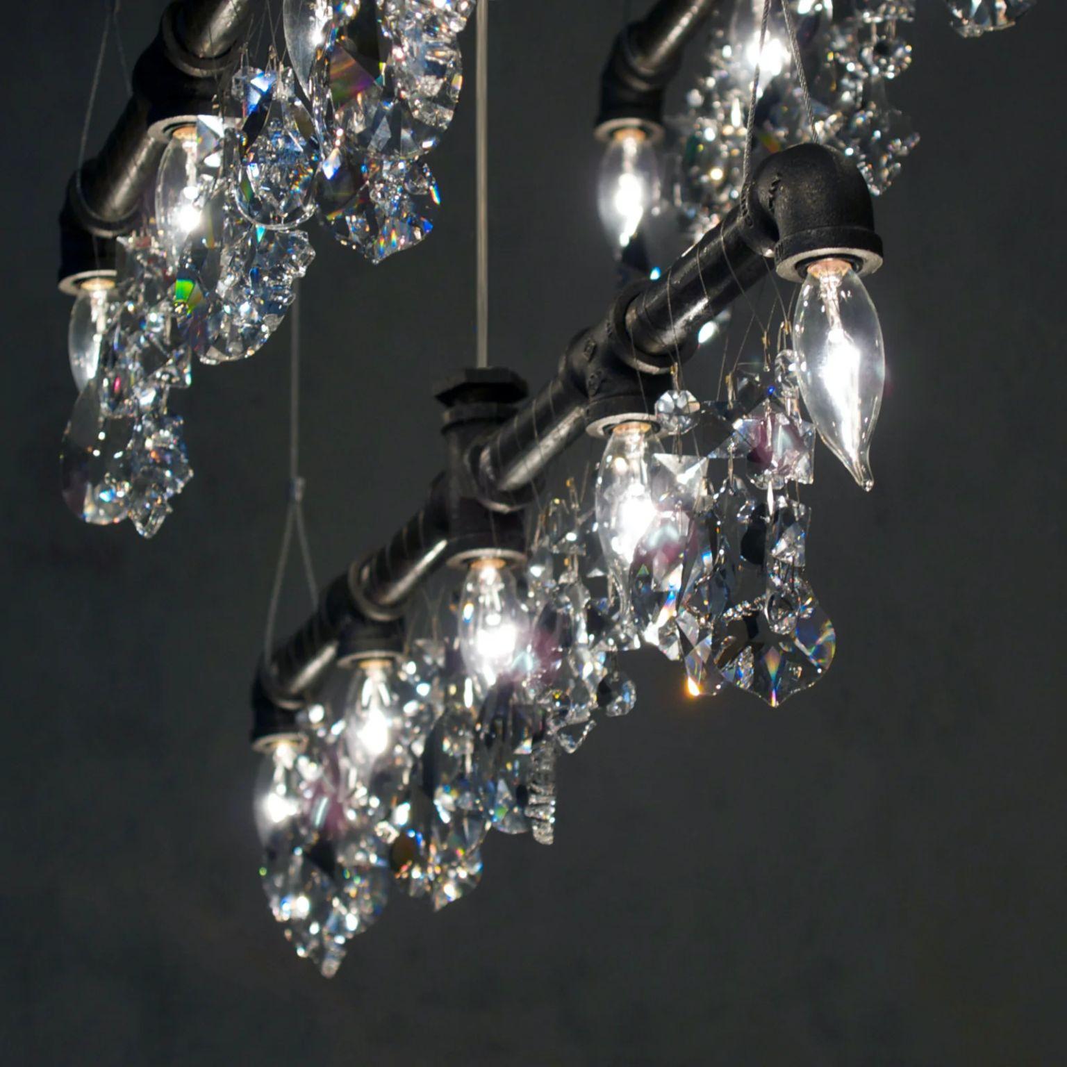 Tribeca Bar Chandelier Linear Suspension 29 by Michael McHale In New Condition For Sale In Geneve, CH