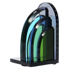 Tribeca Crystal Book End, Hand-Sculpted Contemporary Crystal