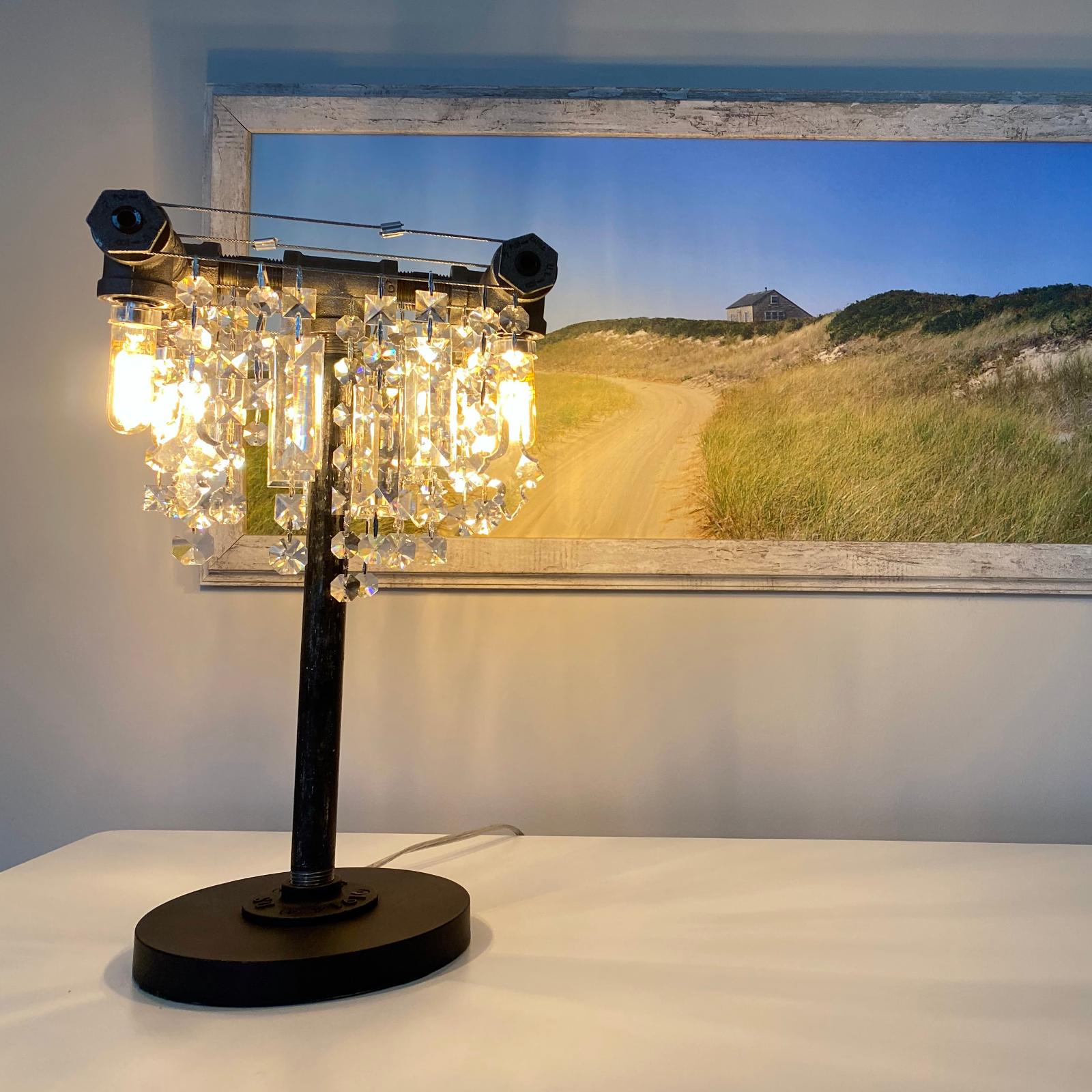 Acier Lampe de bureau Tribeca de Michael McHale en vente
