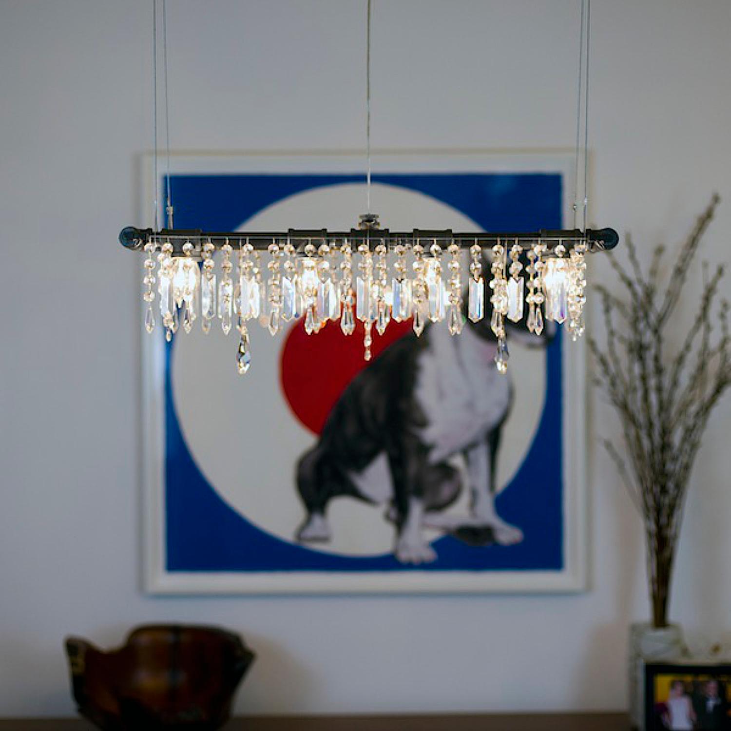 American Tribeca Mini-Banqueting Chandelier, 8 Bulb, by Michael McHale For Sale