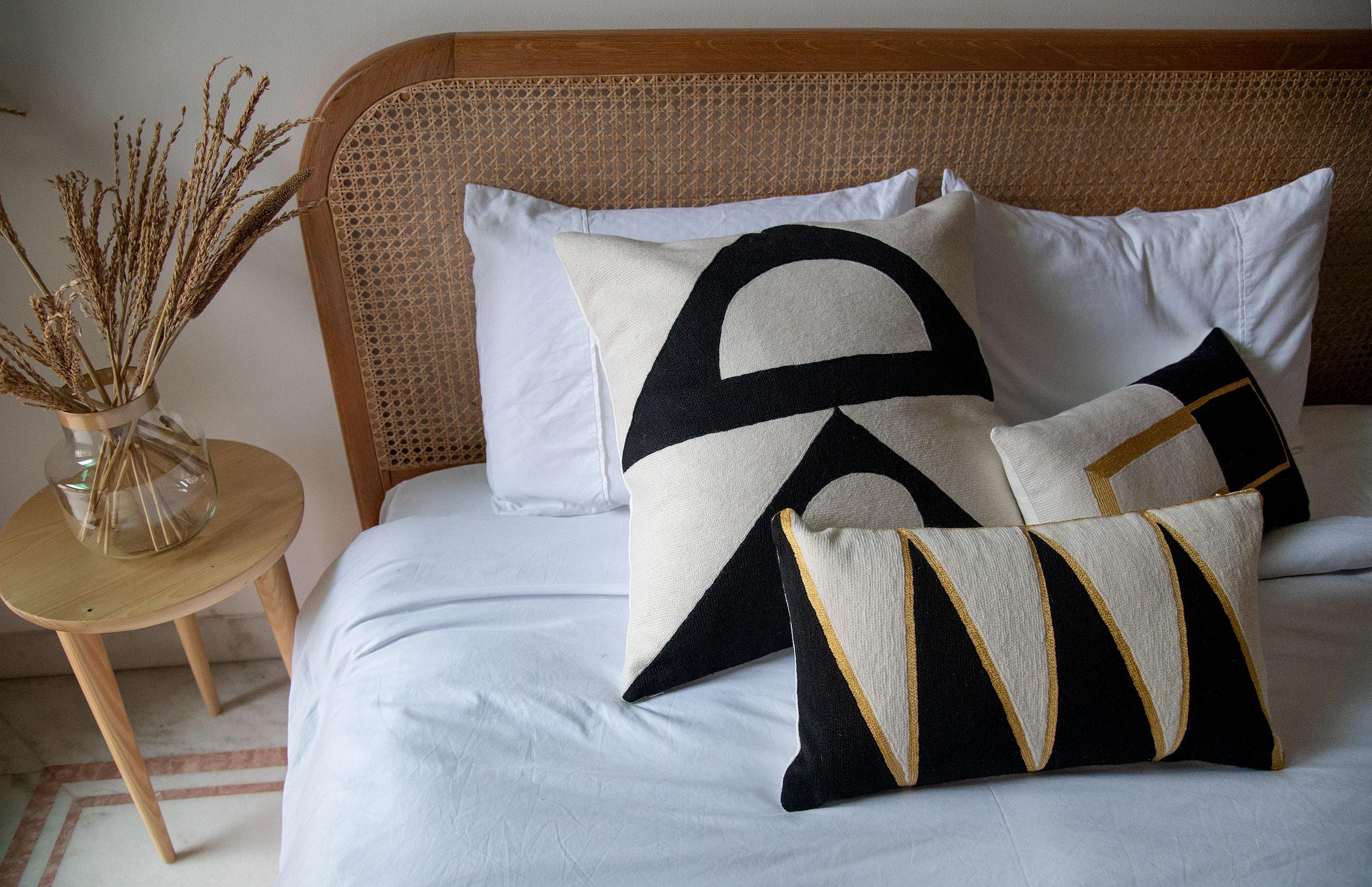Modern Tribeca Rectangle Pillow For Sale