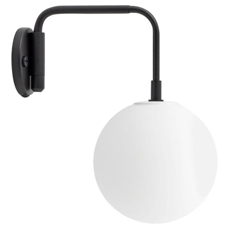 Tribeca Staple Wall Lamp, Black, and one TR Matte Bulb For Sale