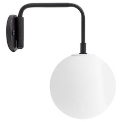 Tribeca Staple Wall Lamp, Black, and one TR Matte Bulb