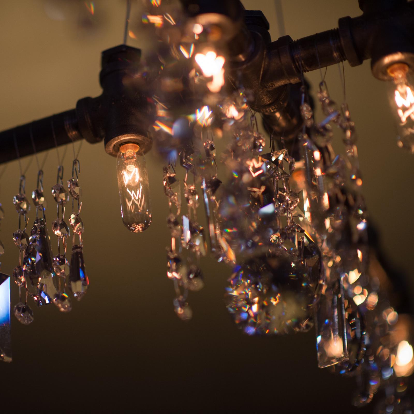 Steel Tribeca X Chandelier by Michael McHale