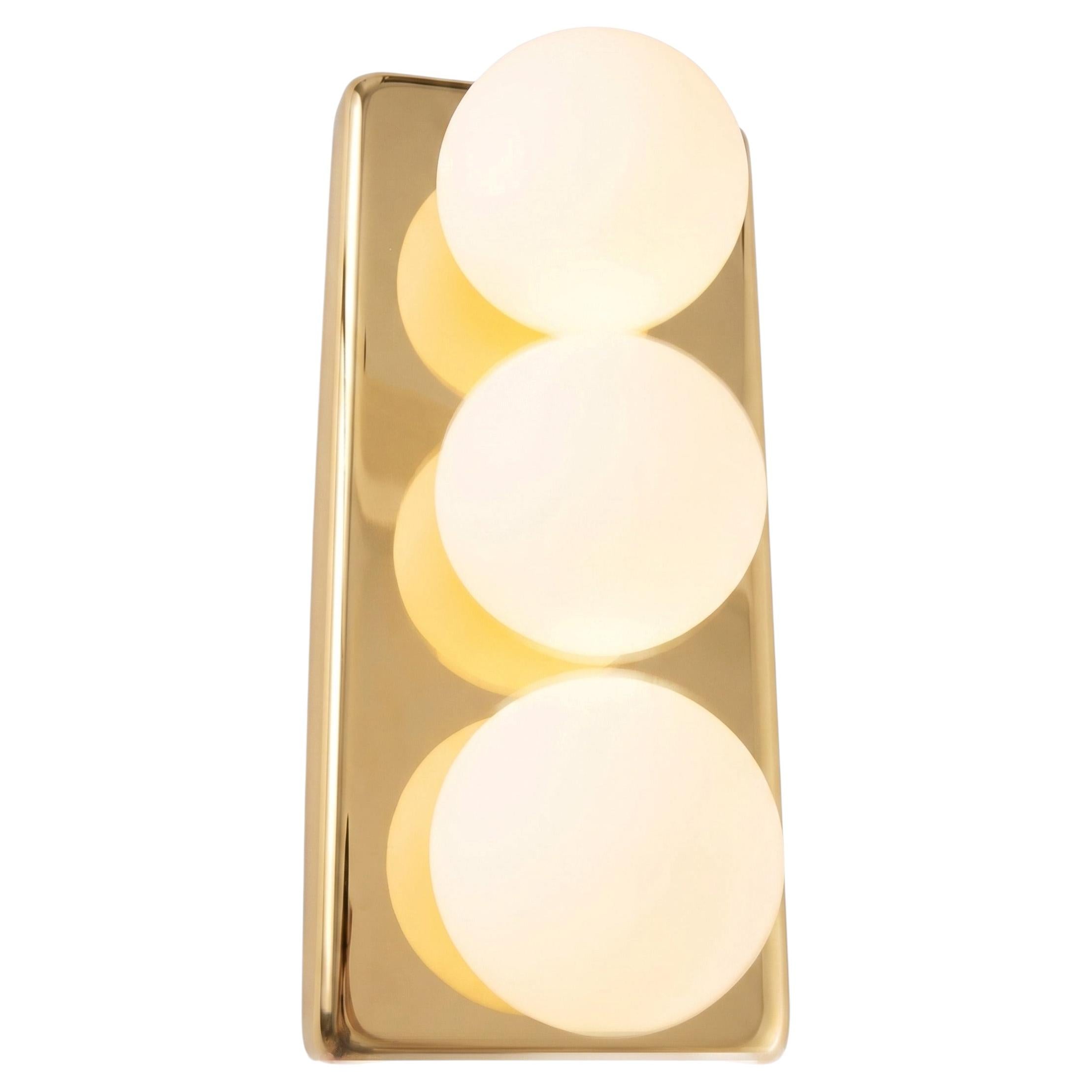 TRIBI wall sconce in brass, nickel or chrome - by Candas Design For Sale