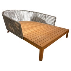 Tribù Mood Daybed by Studio Segers - Teak & Handgeflochtenes Tricord - Nur Struktur