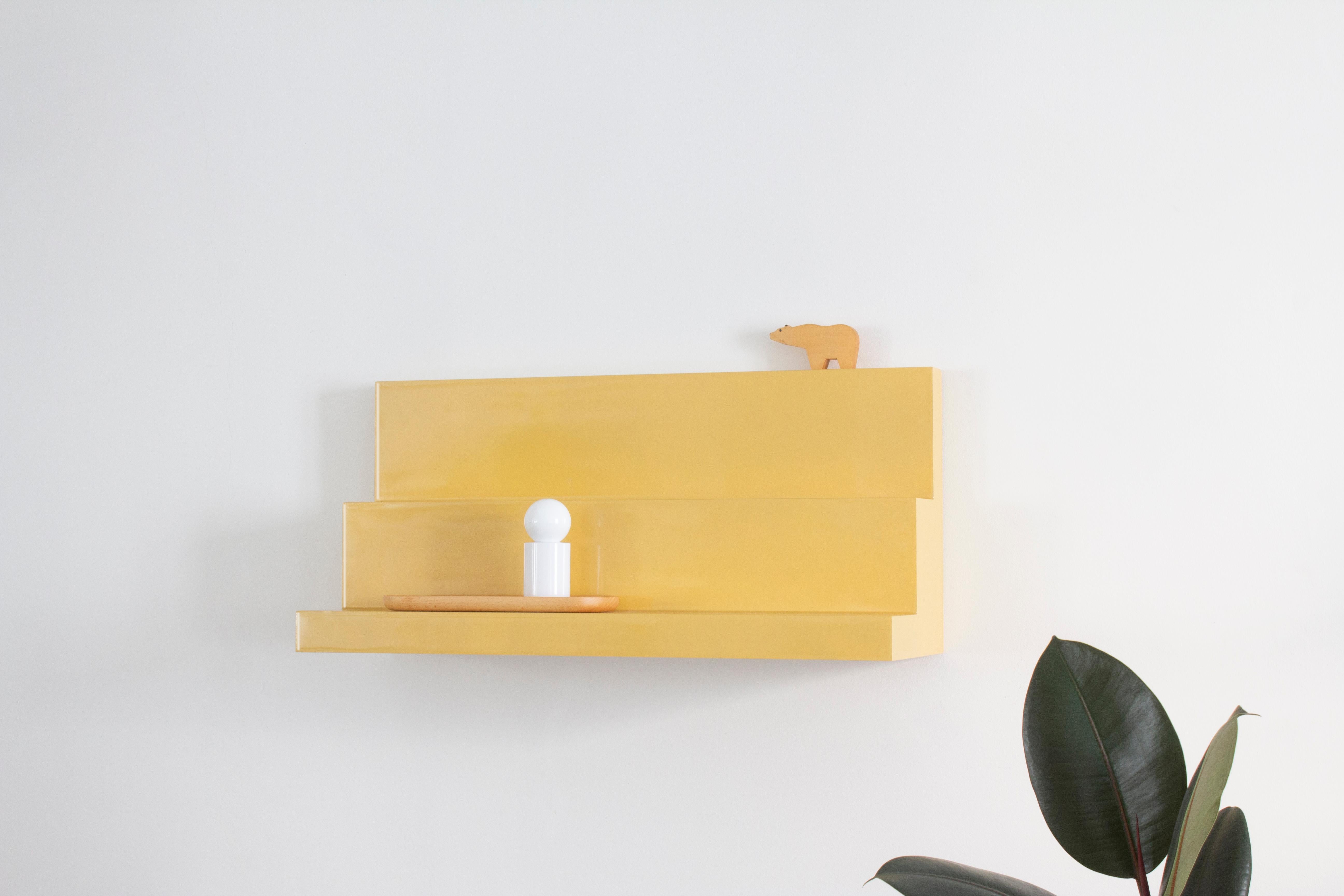 Modern Tribune Shelf in Lacquered Wood by Sabourin Costes, France, 2020 For Sale