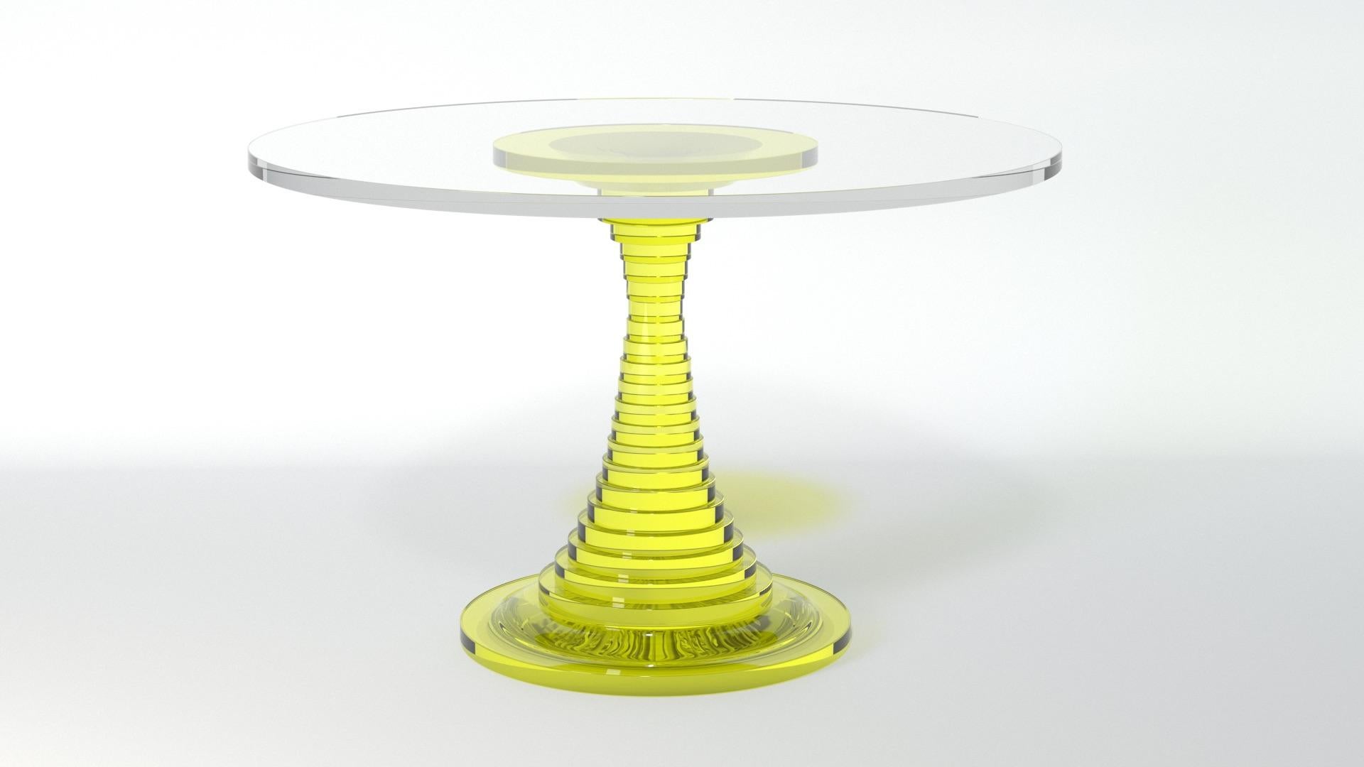 Plexiglass Tribute Dining Table to Carlo De Carli by A. Guerriero and Studio Superego For Sale