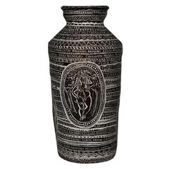 Tribute to Astarte and Her Spirit of Tenacity, Hand Built Carved Porcelain Vase