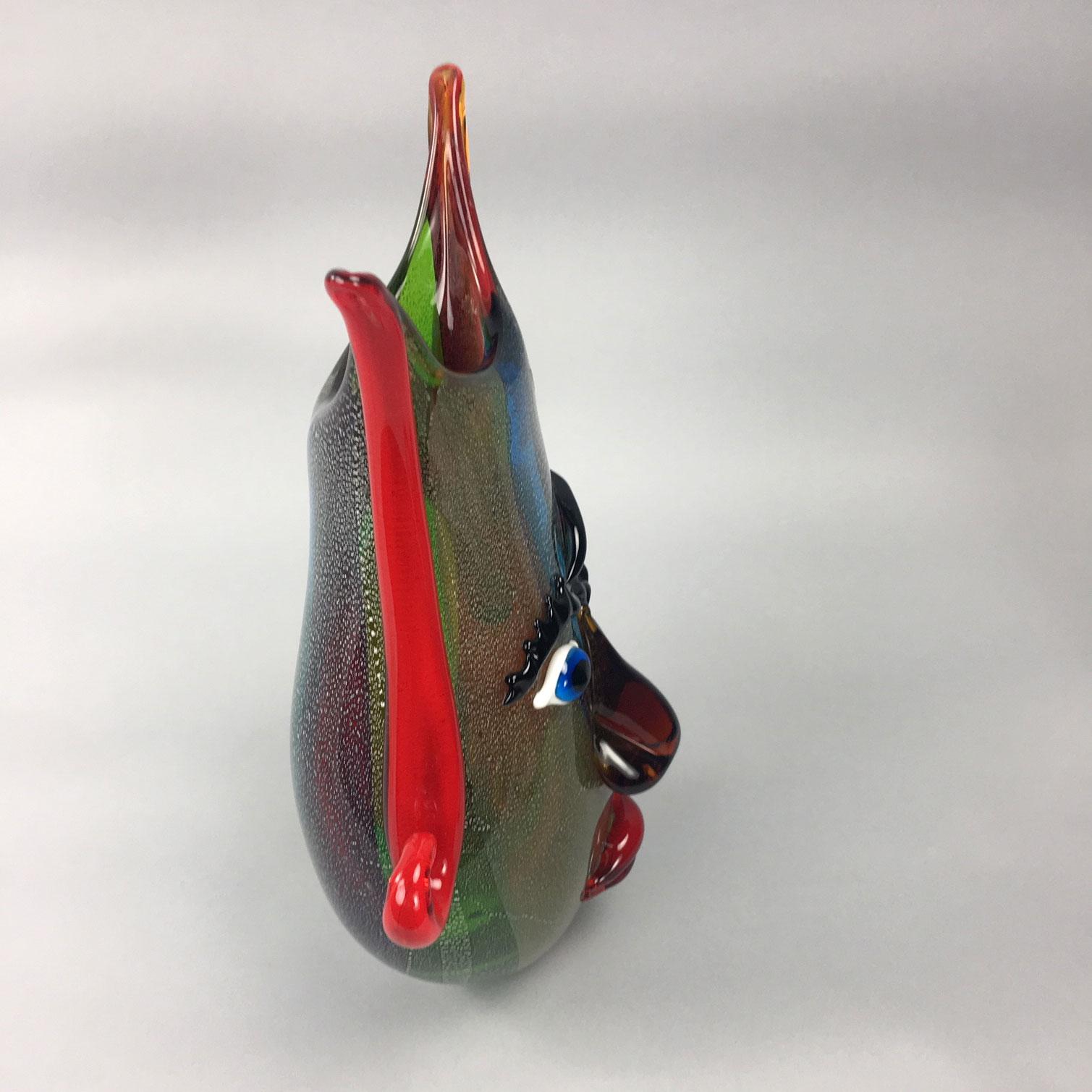 Modern Tribute to Picasso Abstract Antonio Art Glass Face Vase