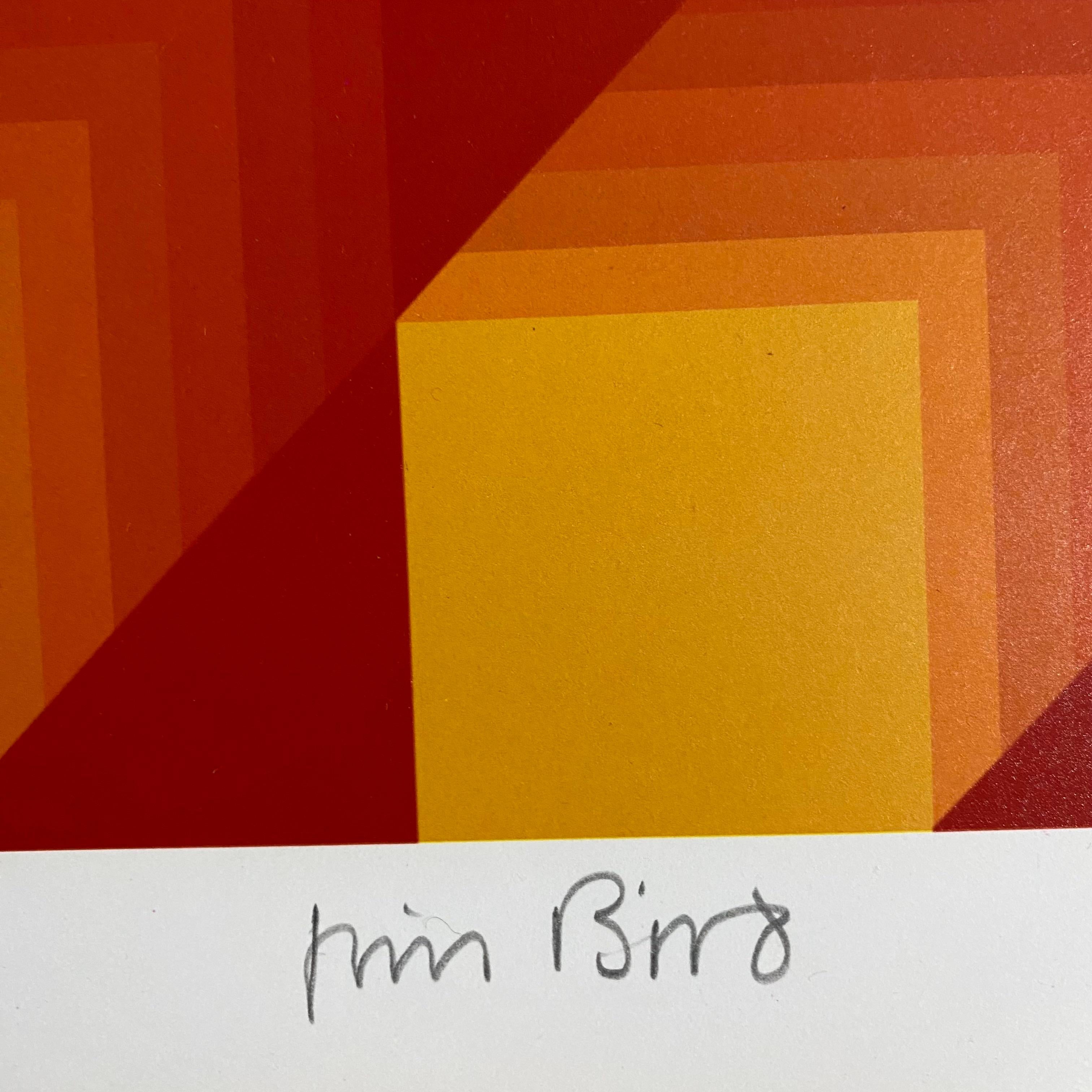 Jim BIRD - Tribute to Vasarely 
Silkscreen on paper
Edition of 25 
Numbered and signed in pencil by the artist 
68 x 68 cms 
Circa 1970
390 euros 