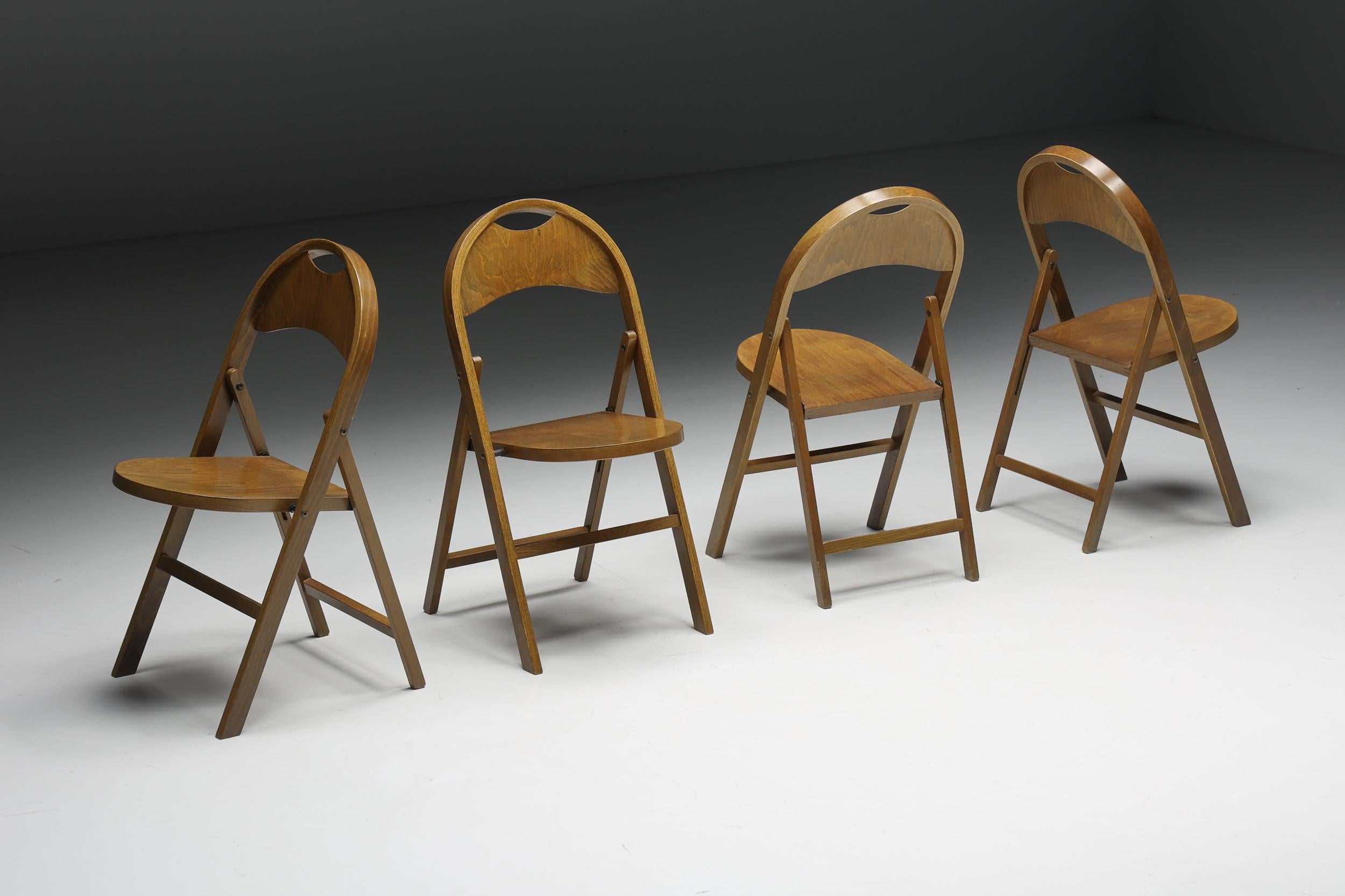 Mid-20th Century “Tric” folding chair by Achille and Pier Giacomo Castiglioni for BBB, Italy For Sale