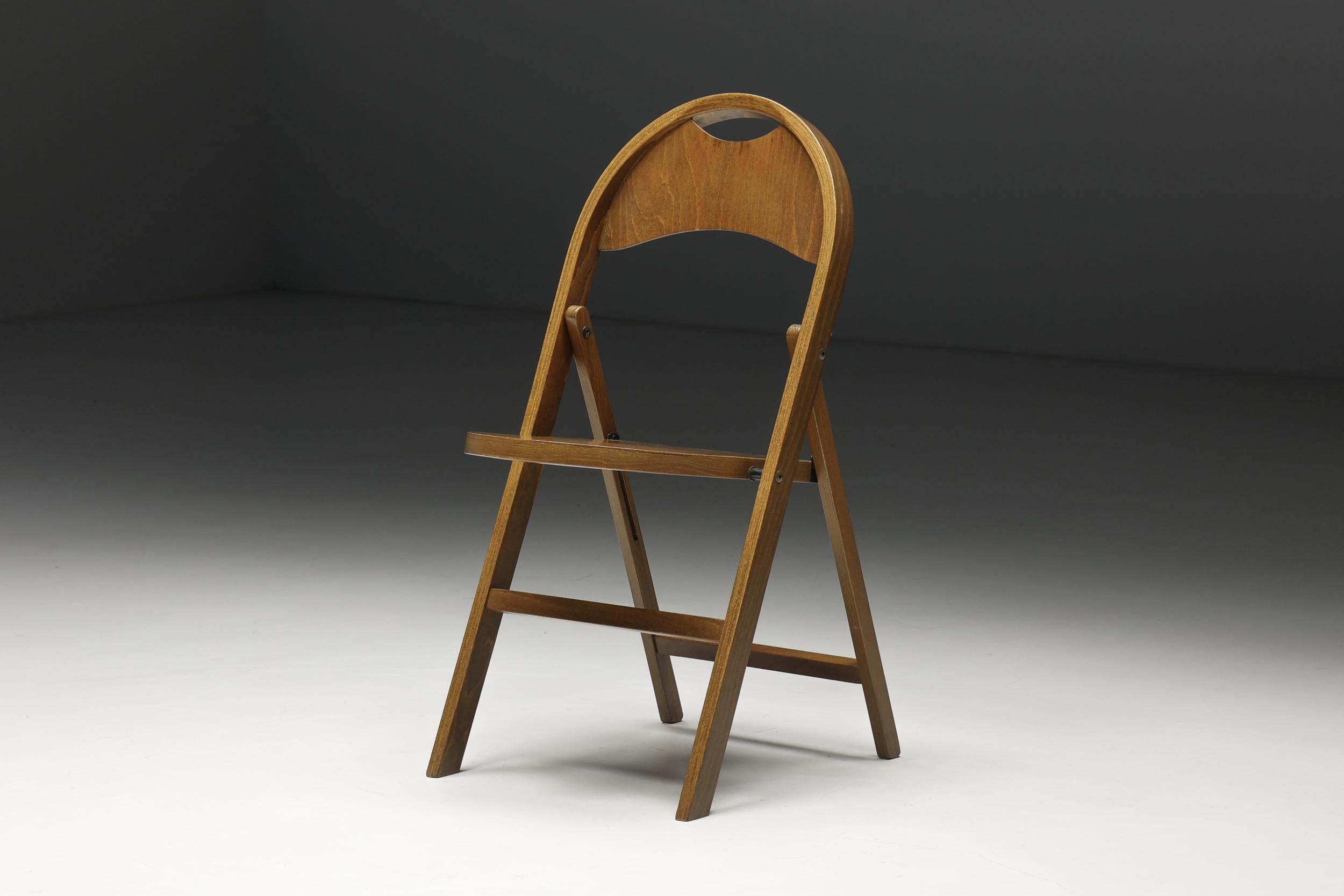 “Tric” folding chair by Achille and Pier Giacomo Castiglioni for BBB, Italy For Sale 2