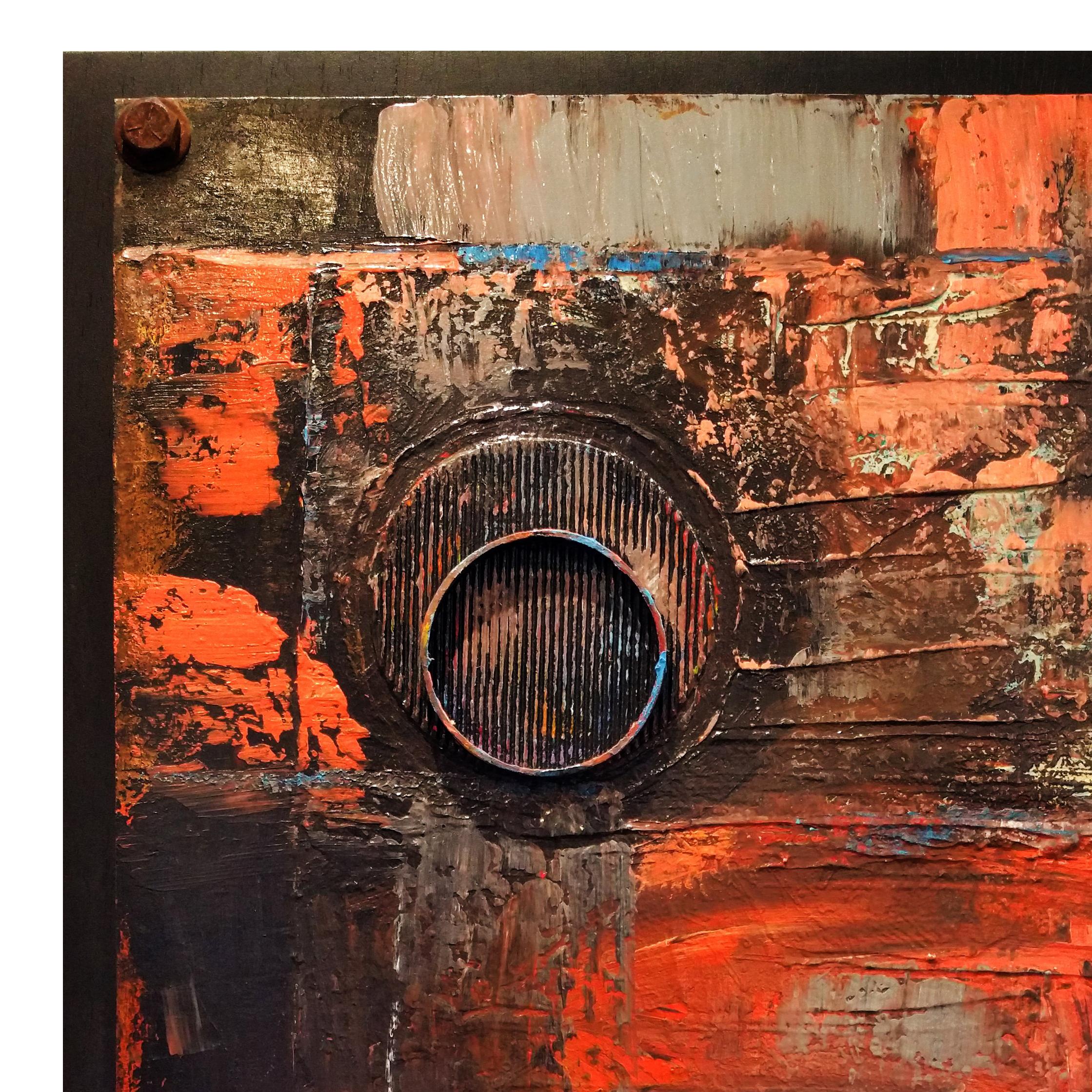 Acrylics on Reclaimed Metal