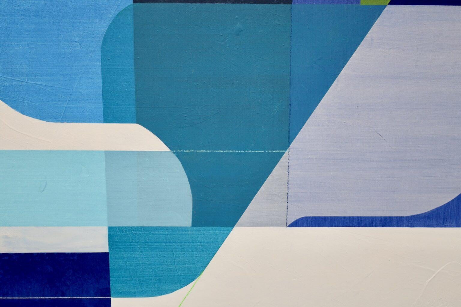 Près du ciel sauvage - Géométrique abstrait Painting par Tricia Strickfaden 
