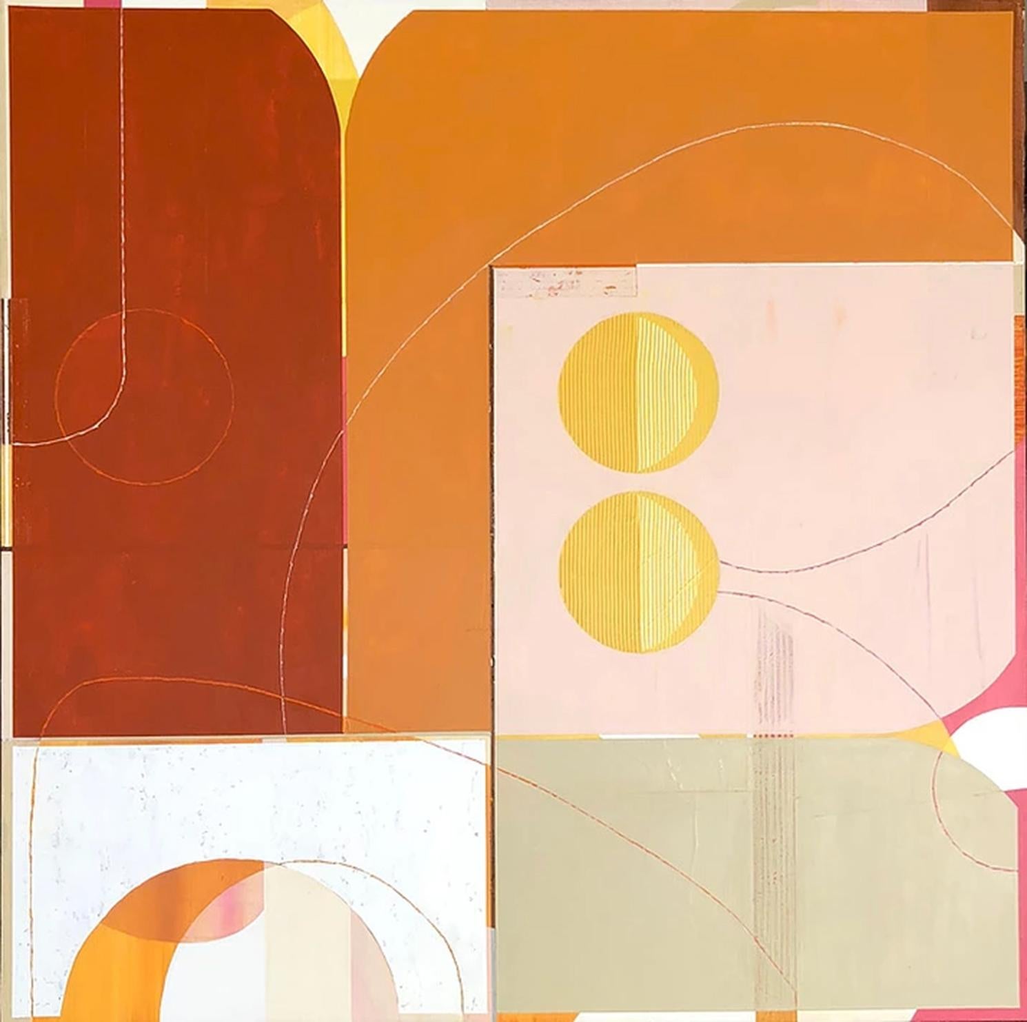 Tricia Strickfaden Abstract Painting - Off the Line