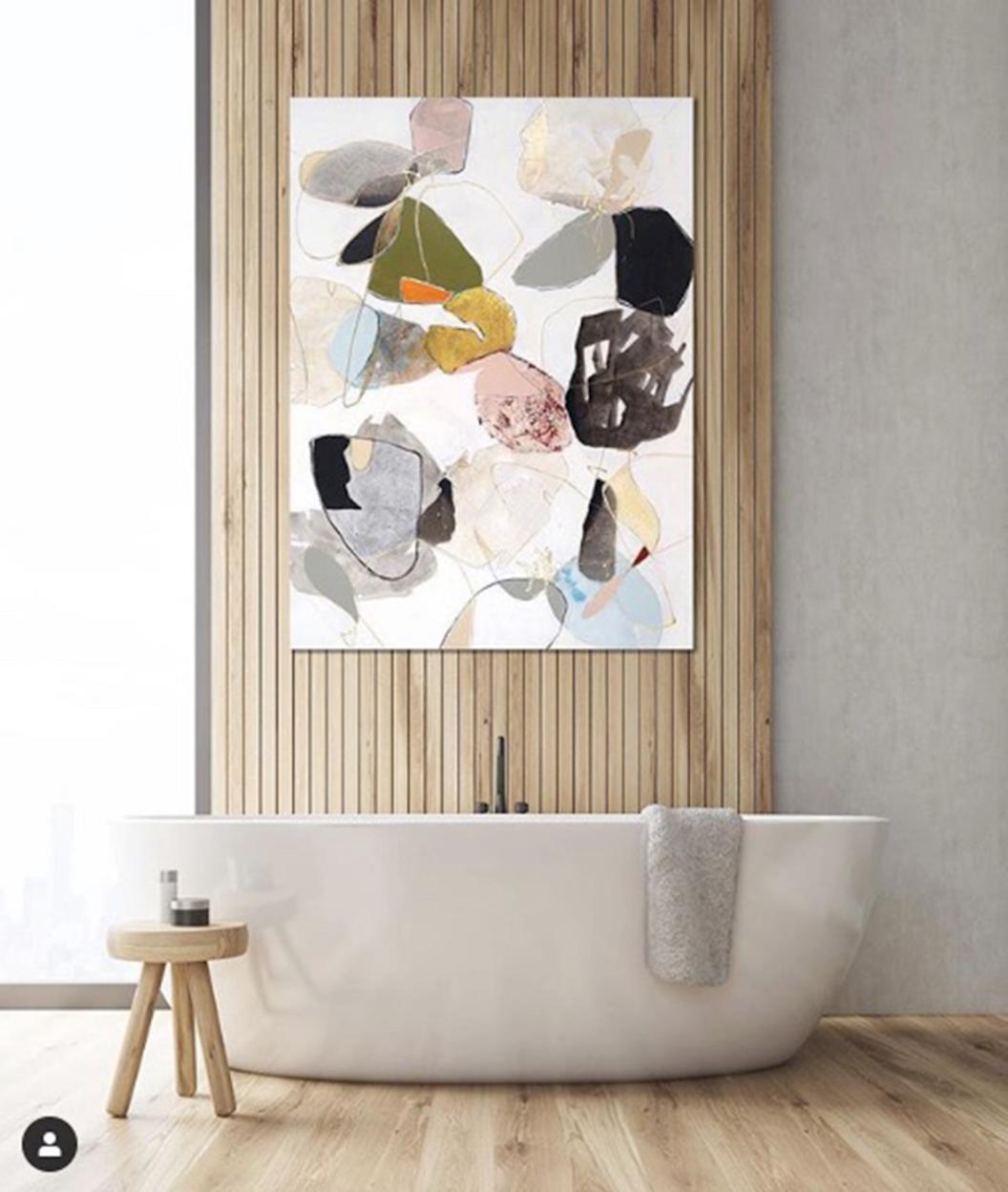 Olive and Tangerine - Painting by Tricia Strickfaden