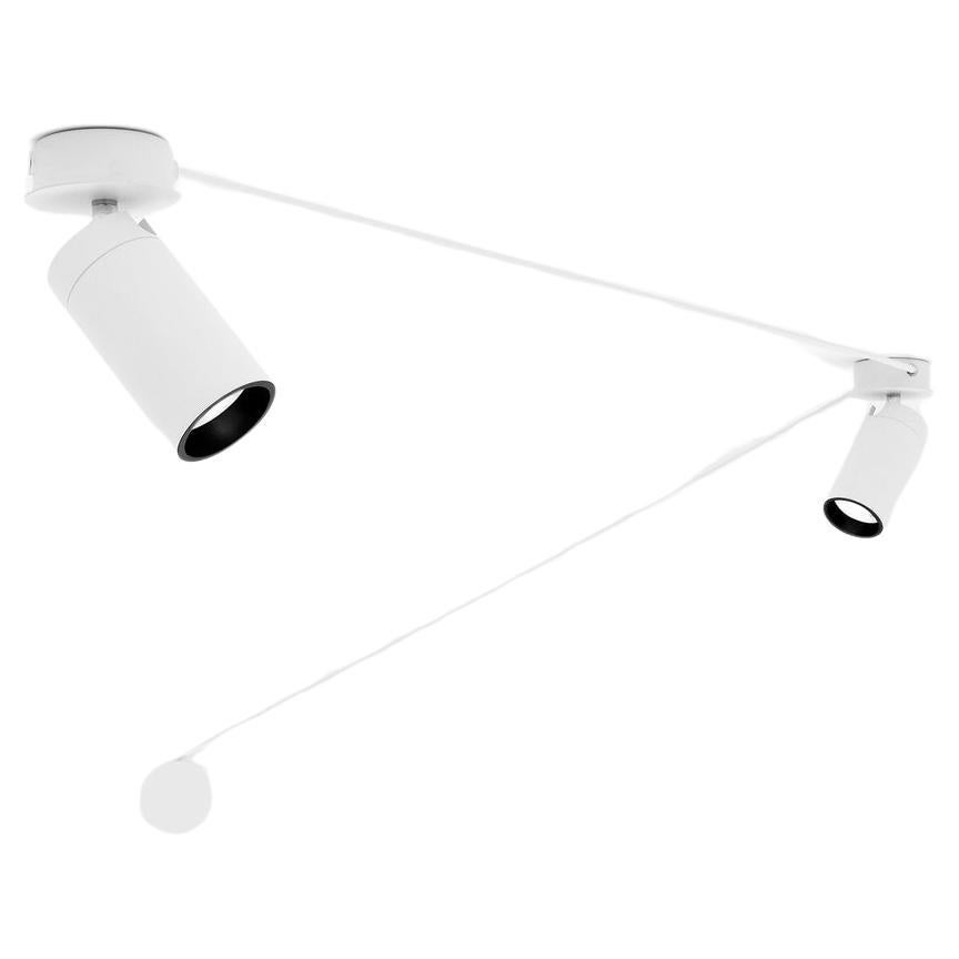 TRICK TRACK ceiling lamp in matt white by Davide Groppi For Sale