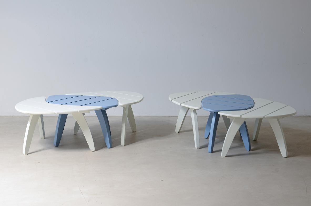 italien Deux ensembles de tables basses Tricofort France en vente