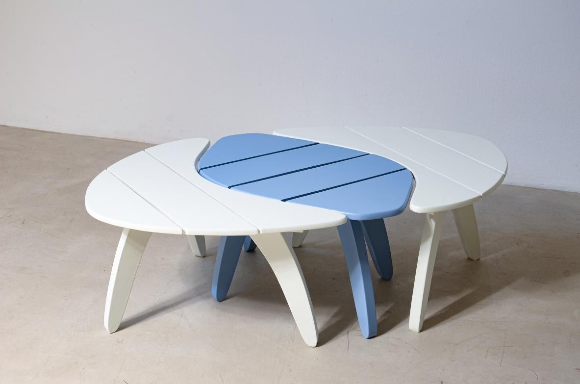 Deux ensembles de tables basses Tricofort France Excellent état - En vente à Milano, IT