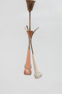 Tricolor 1950s Sputnik Cluster Pendant