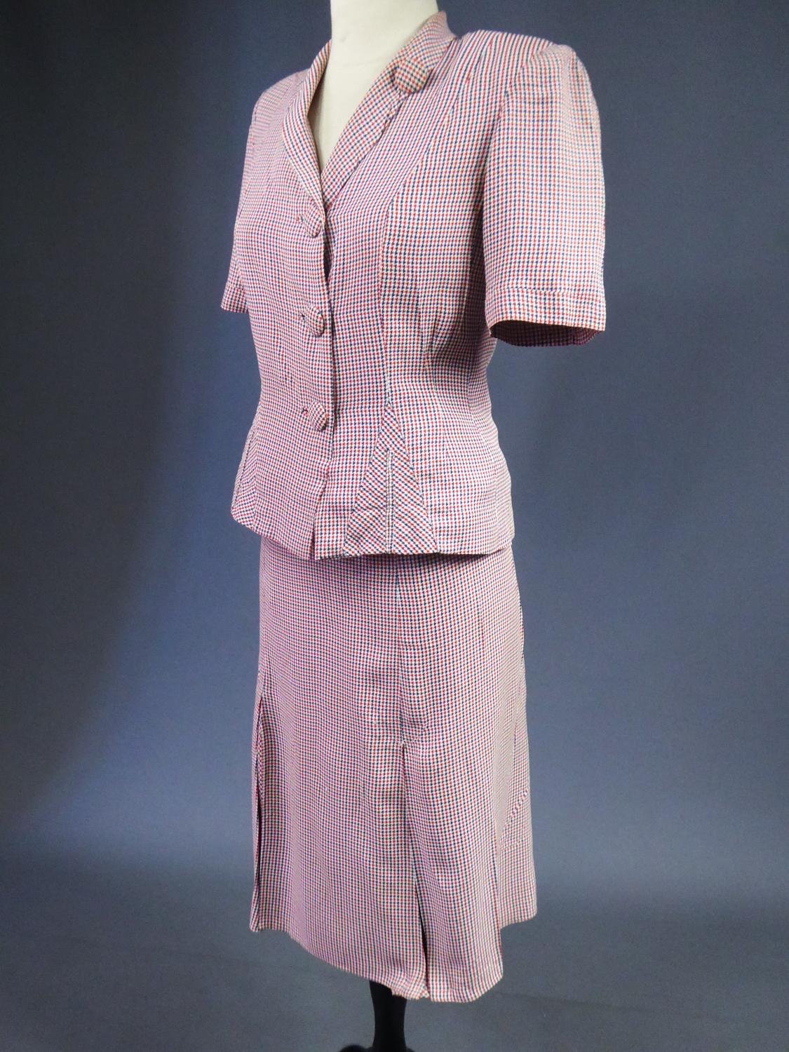 A  French Vichy Tricolor Bar Suit From Liberation - Second World War Circa 1945 2