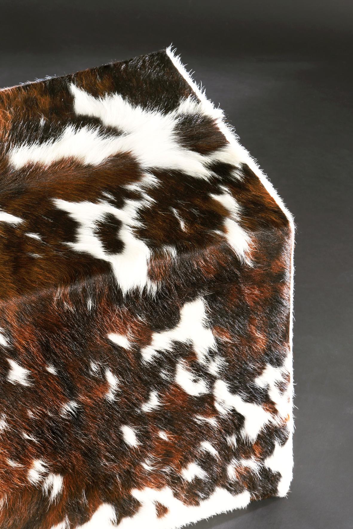 French Tricolor Cowhide Bench
