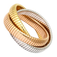 Dreifarbiges Gold-Tubogas-Rolling-Armband