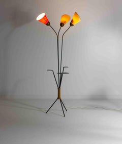 Tricolor Italian floor lamp, 1950s